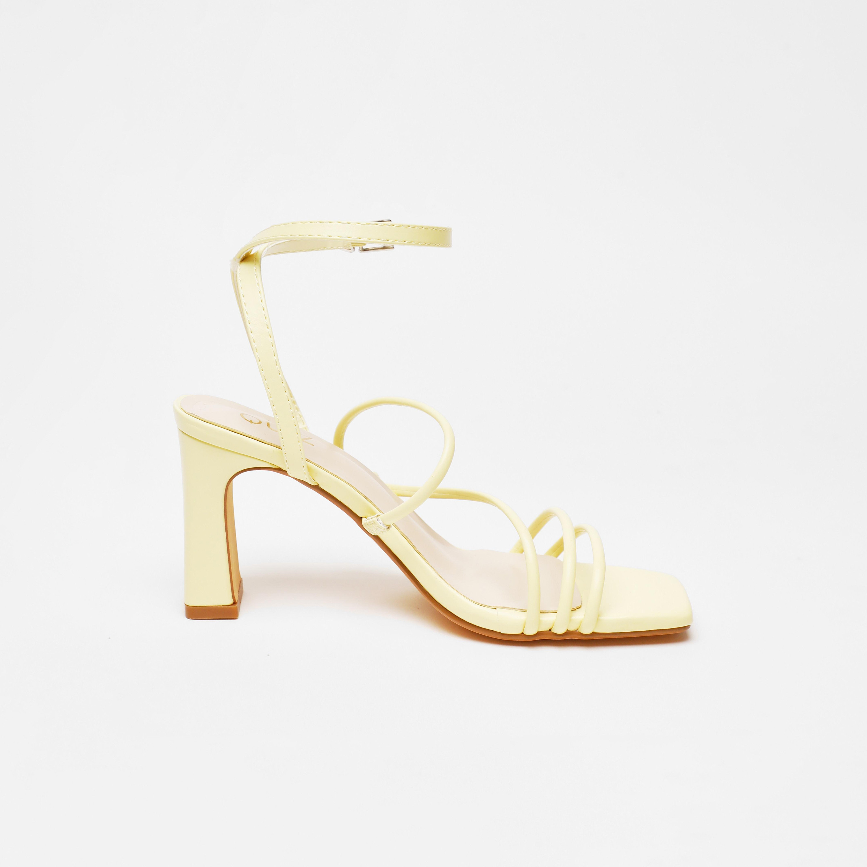 صندل نسائي بكعب سميك وحزام متقاطع عند الكاحل من كويز  | 100041372-women-shoes-heels-image-13
