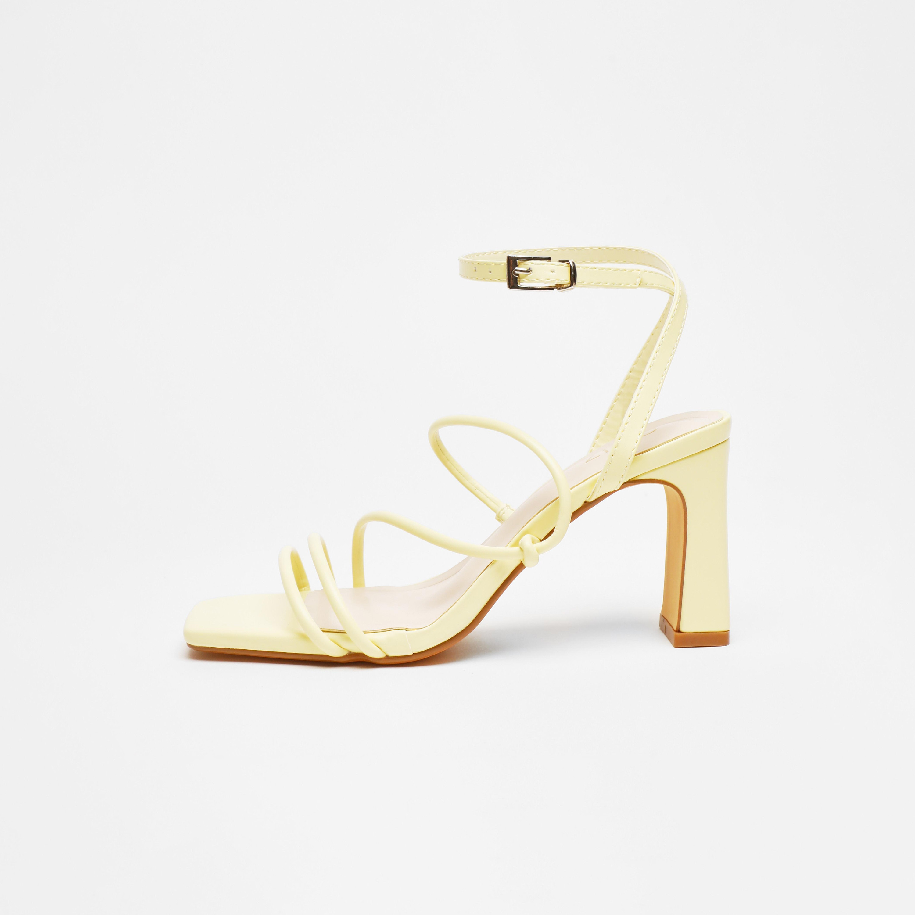 صندل نسائي بكعب سميك وحزام متقاطع عند الكاحل من كويز  | 100041372-women-shoes-heels-image-14