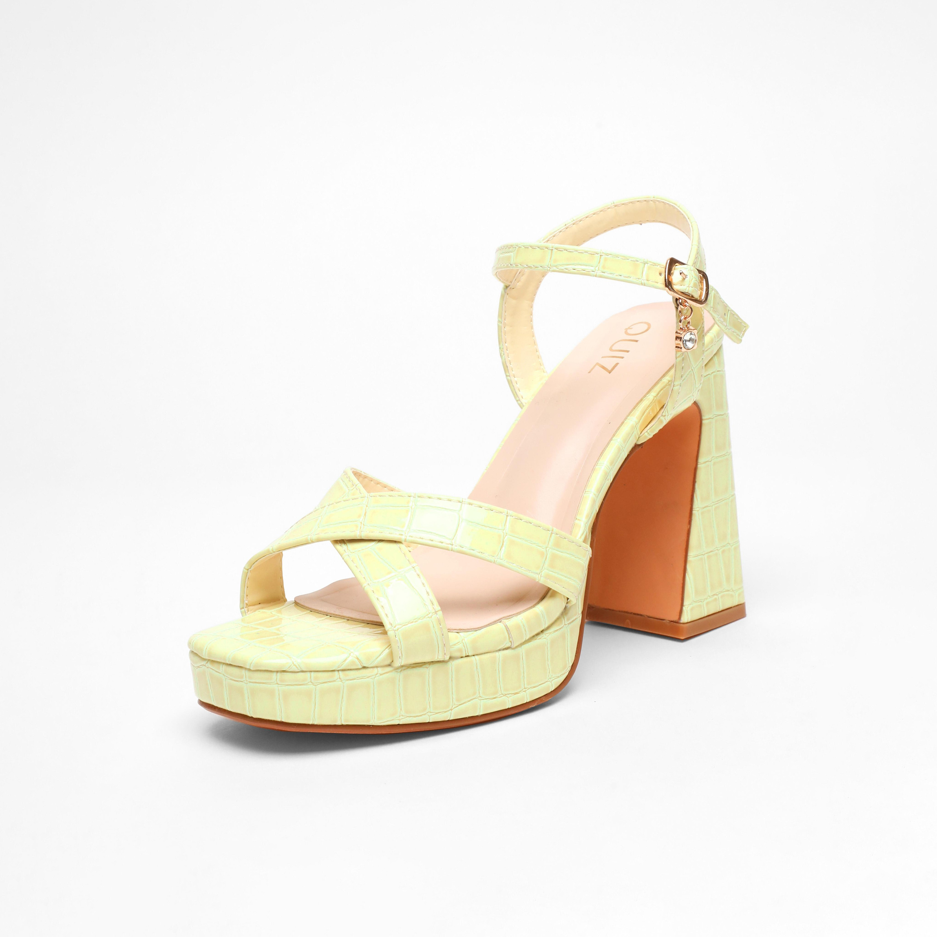 صندل كويز نسائي بكعب سميك وحزام متقاطع عند الكاحل ومزين بالكريستال  | 100041376-women-shoes-heels-image-16