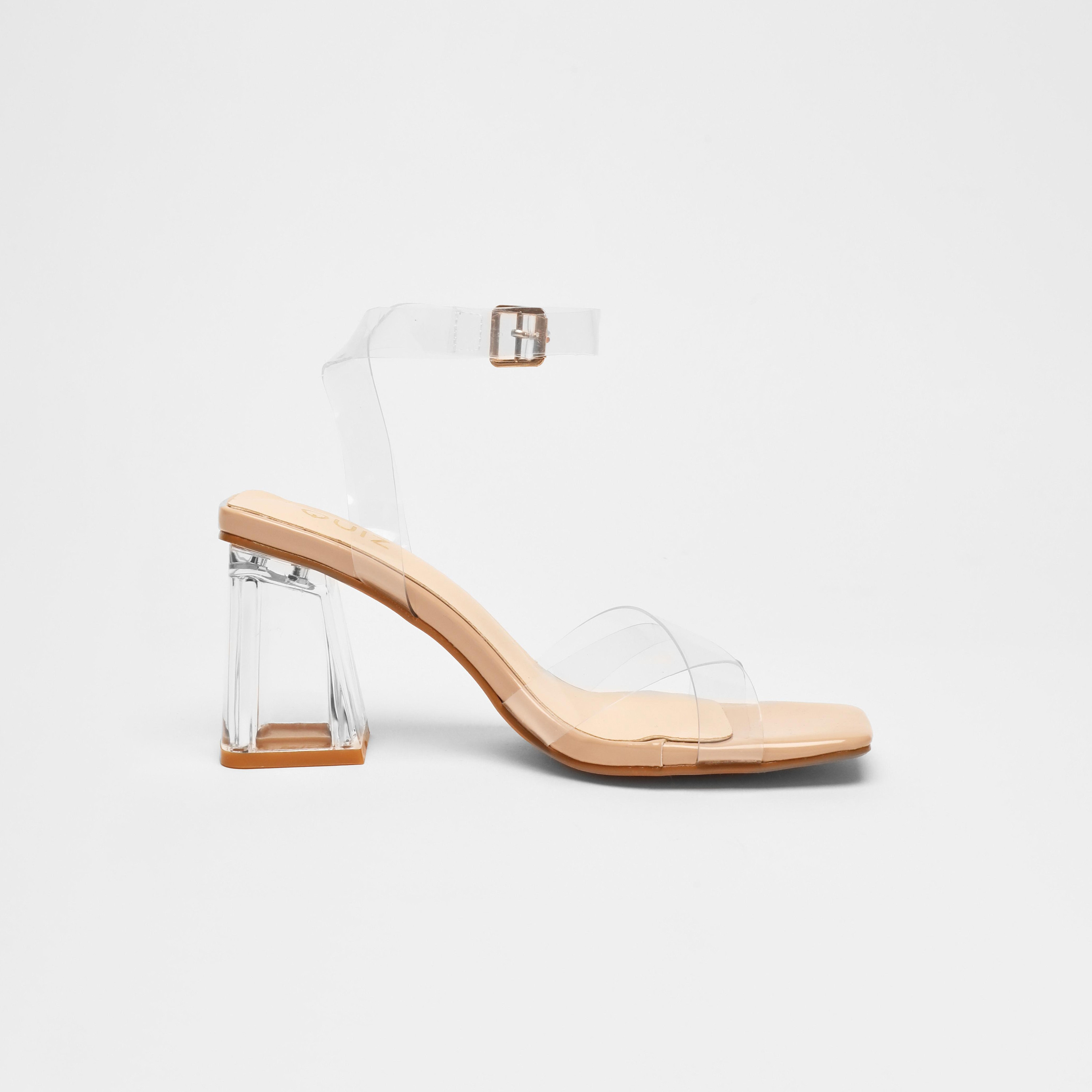 صندل نسائي بكعب عريض مع رباط للكاحل من كويز | 100041380-women-shoes-heels-image-3