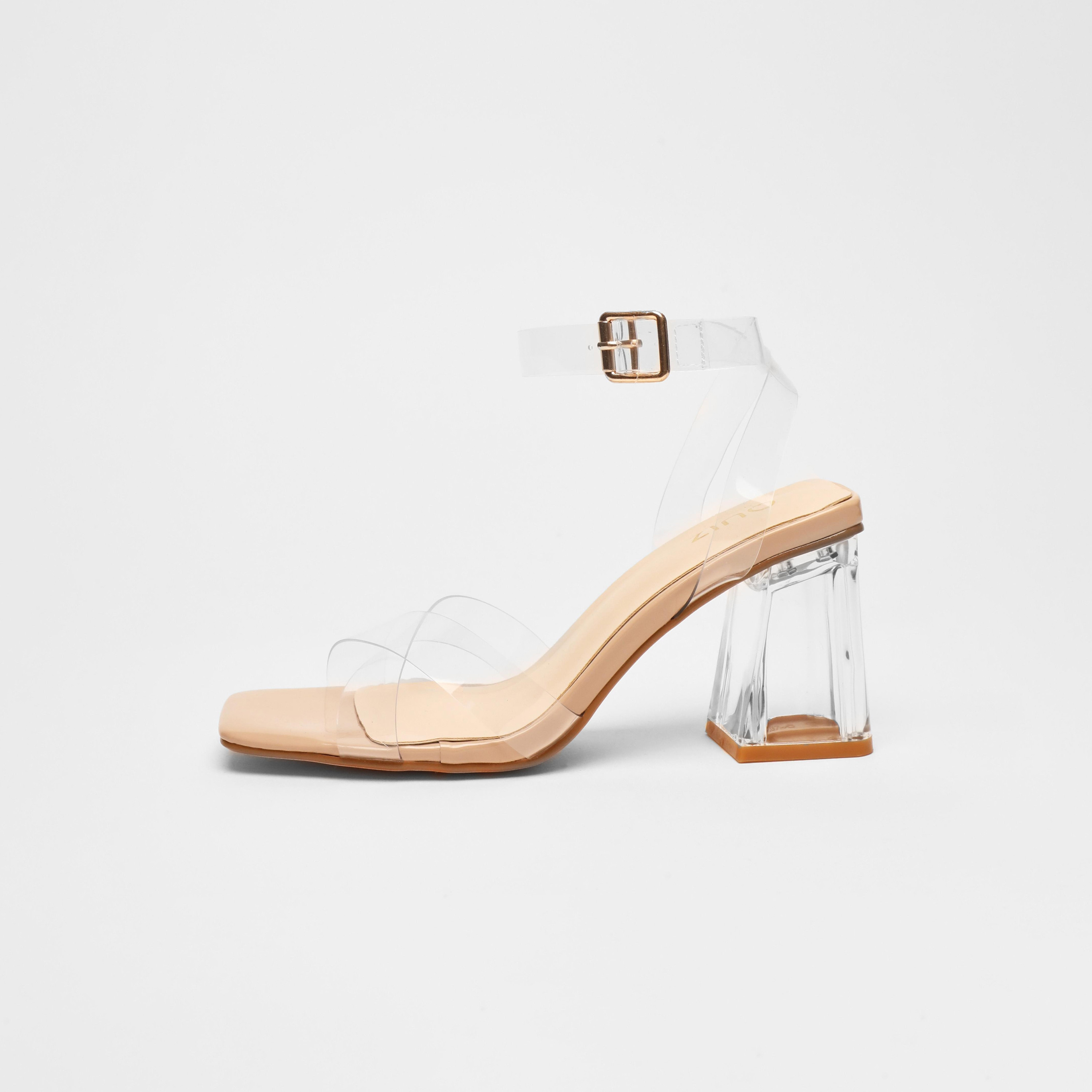 صندل نسائي بكعب عريض مع رباط للكاحل من كويز | 100041380-women-shoes-heels-image-4