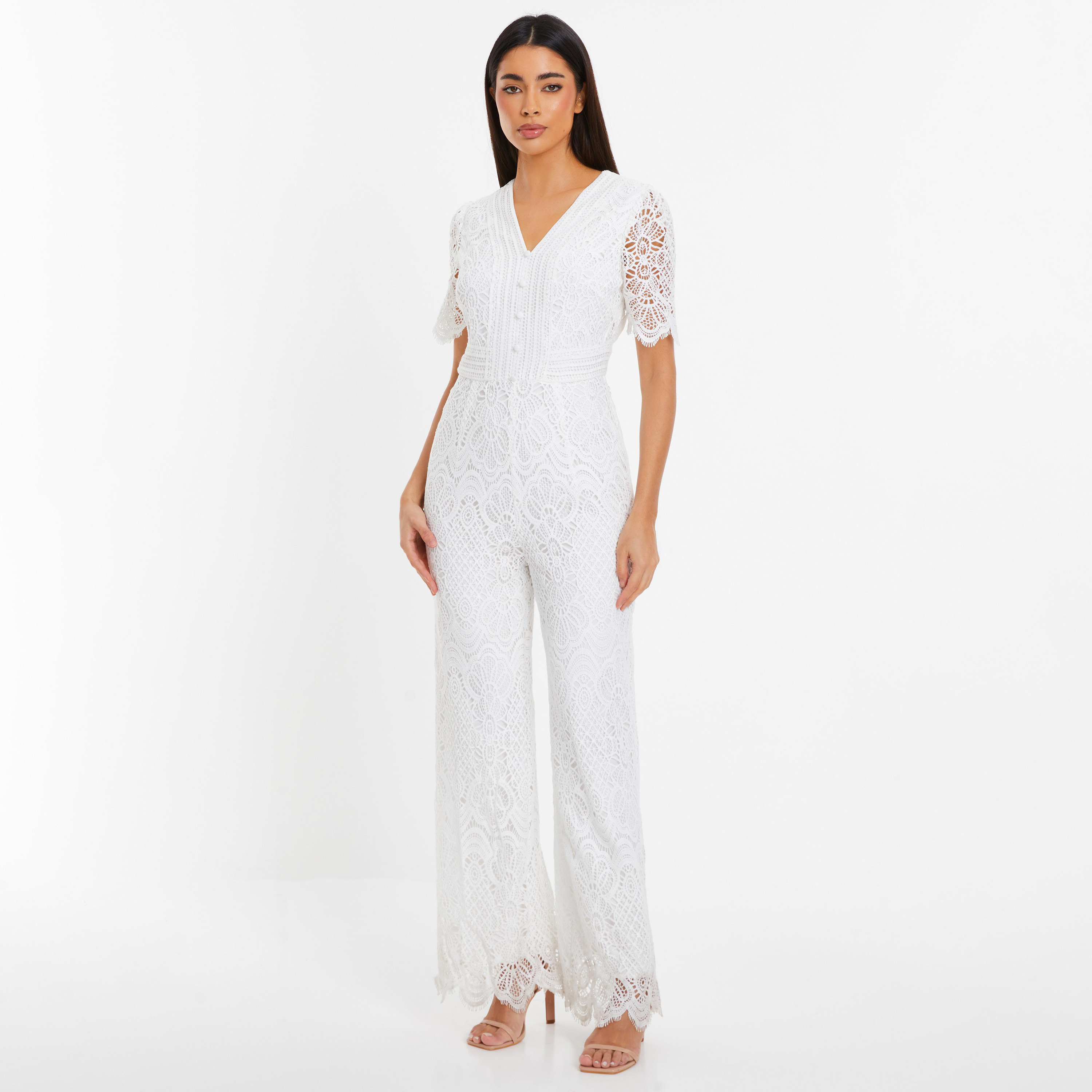 Quiz Lace V-Neck Jumpsuit-women-clothing-jumpsuits-image-1