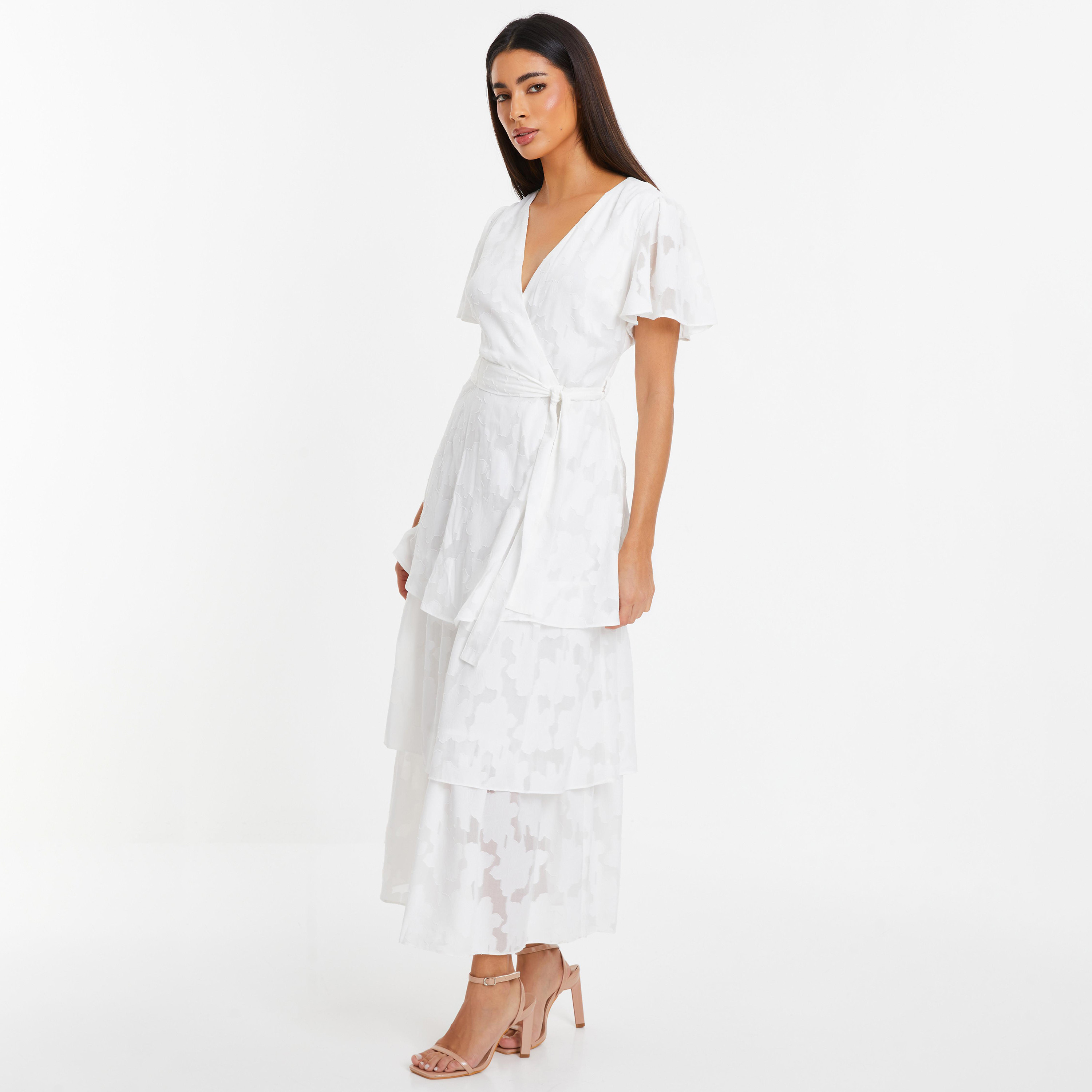 Quiz Patterned V-Neck Wrap Midi Dress-women-clothing-dresses-image-2