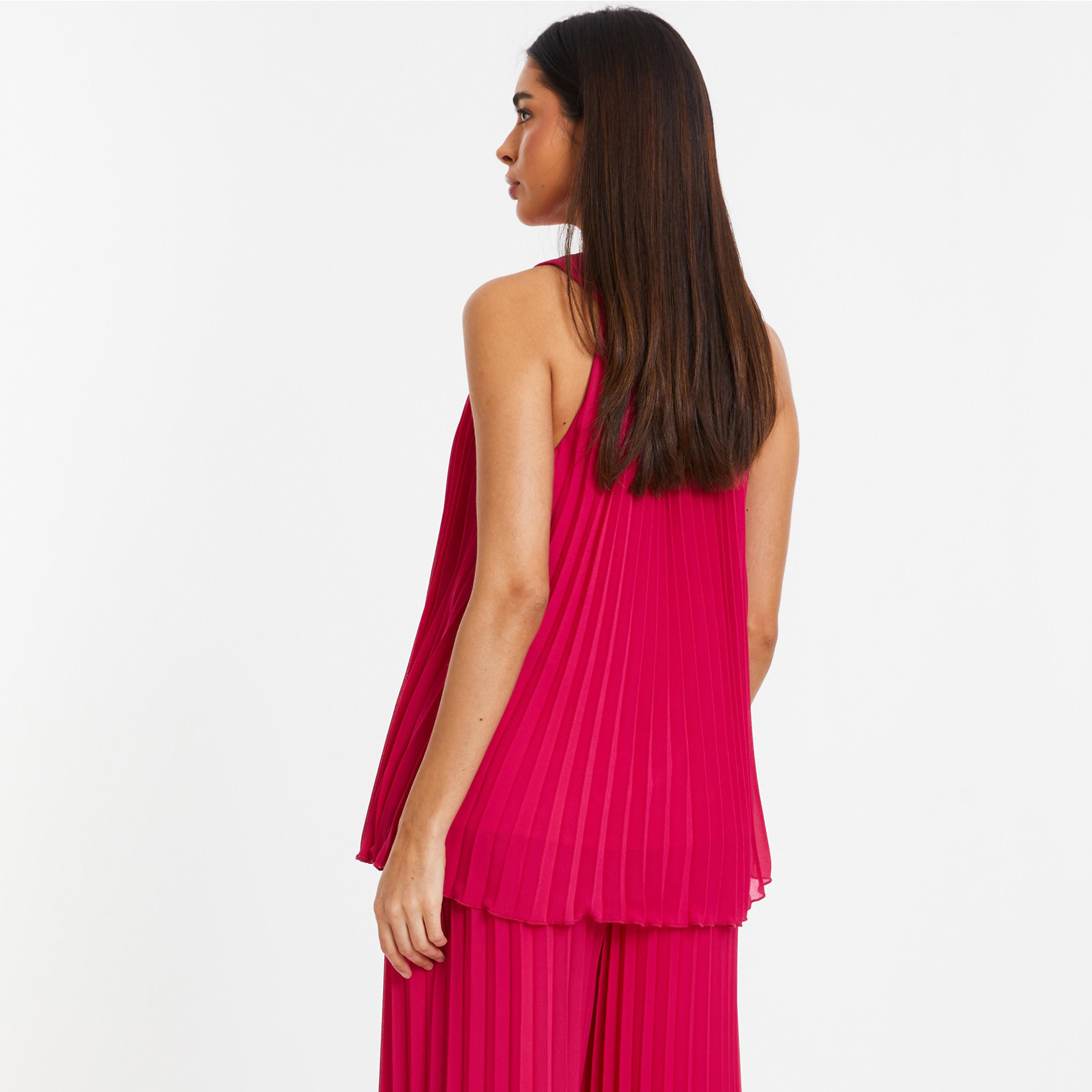 Quiz Pleated V-Neck Sleeveless Top-women-clothing-shirtsandblouses-blouses-image-4