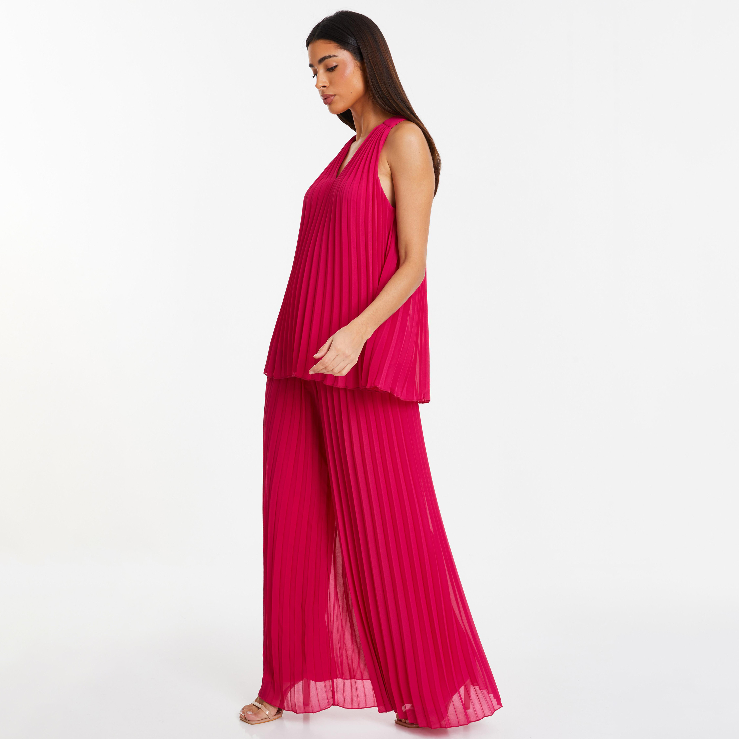 Quiz Pleated Palazzo Trousers-women-clothing-bottoms-trousers-image-2