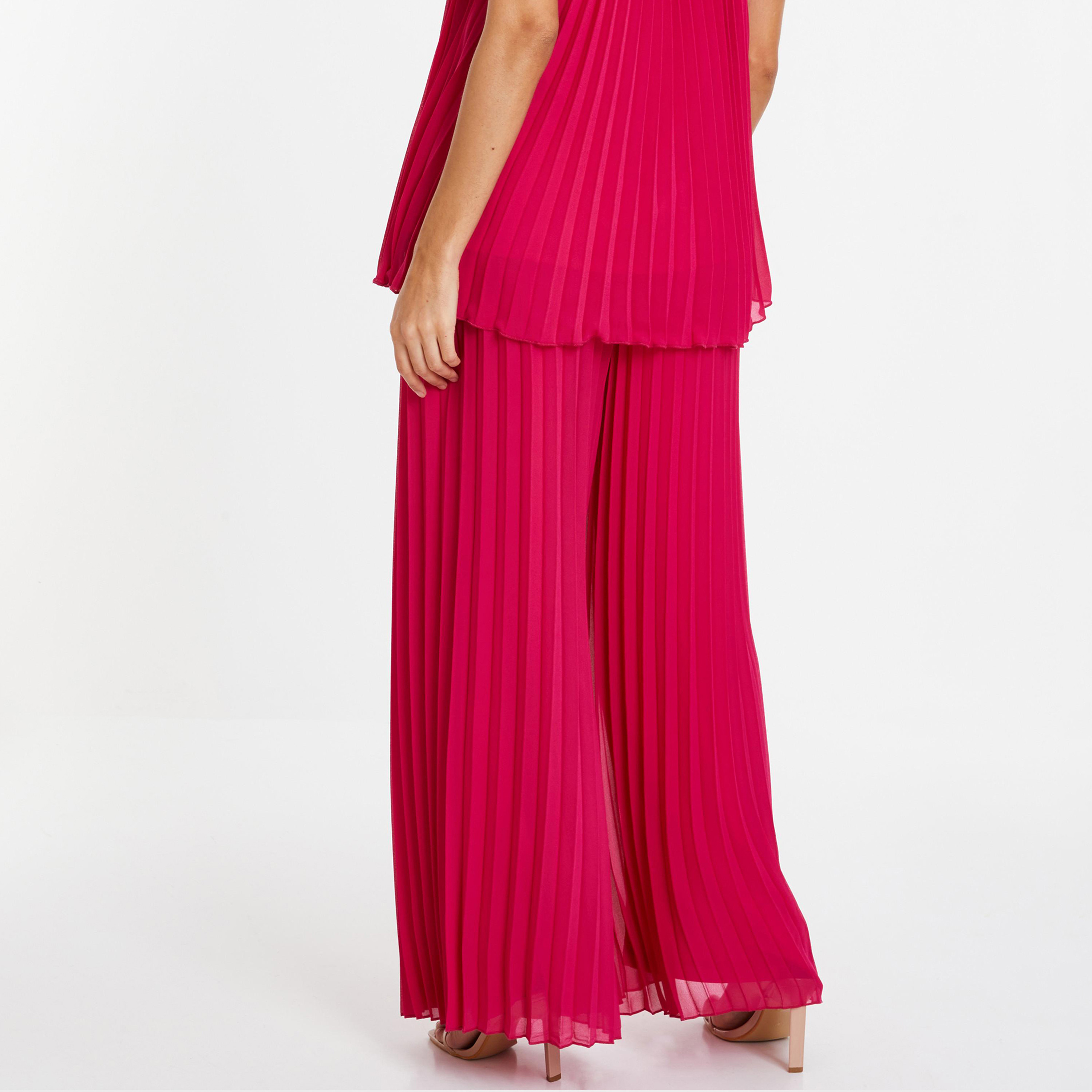 تراوزر بالازو ذو طيات من كويز-women-clothing-bottoms-trousers-image-4