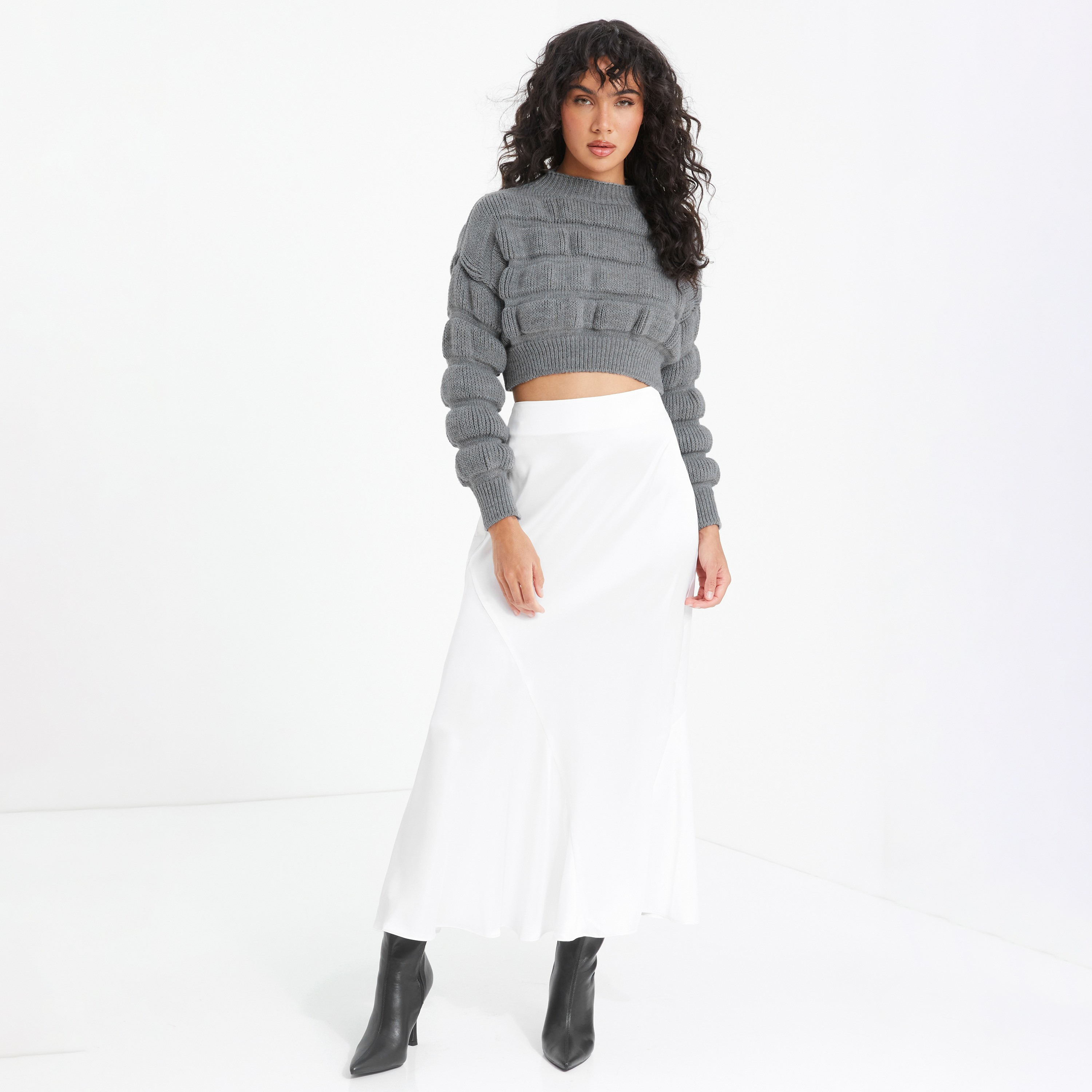 Quiz Plain High-Rise Seam Detail Maxi Skirt-women-clothing-bottoms-skirts-image-2
