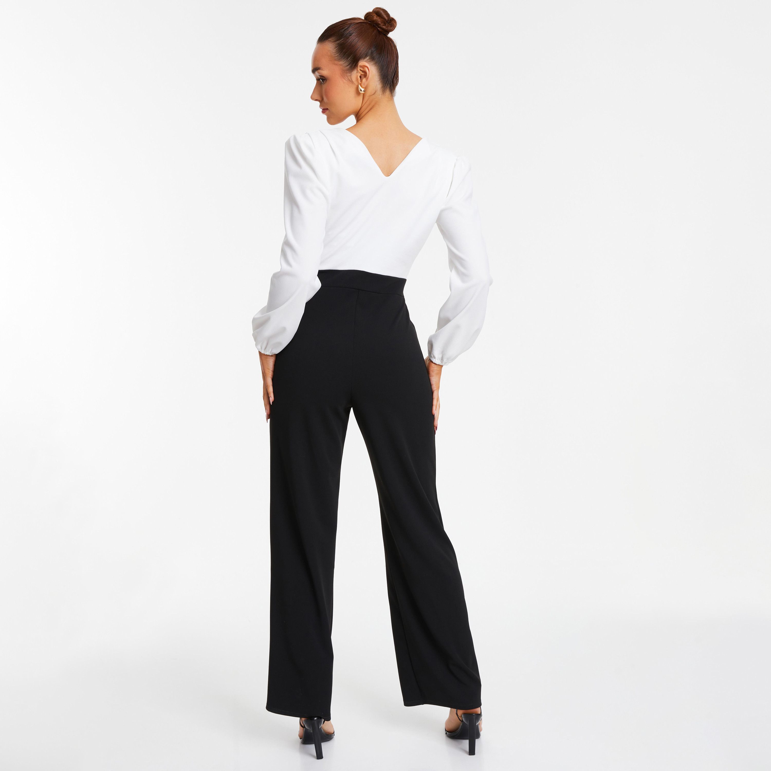 Quiz Plain V-Neck Wrap Jumpsuit-women-clothing-jumpsuits-image-4
