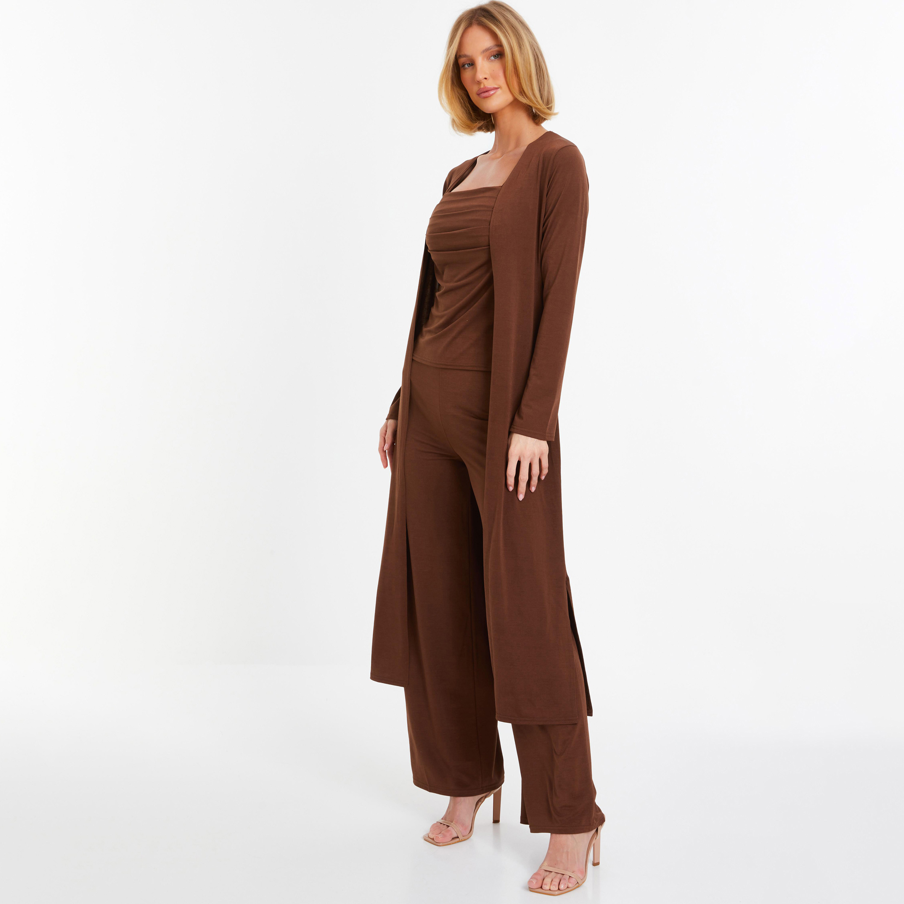 شروغ بخطوط طويلة مع تكسرد بمفتوحة من الأمام من كويز-women-clothing-shirtsandblouses-blouses-image-2
