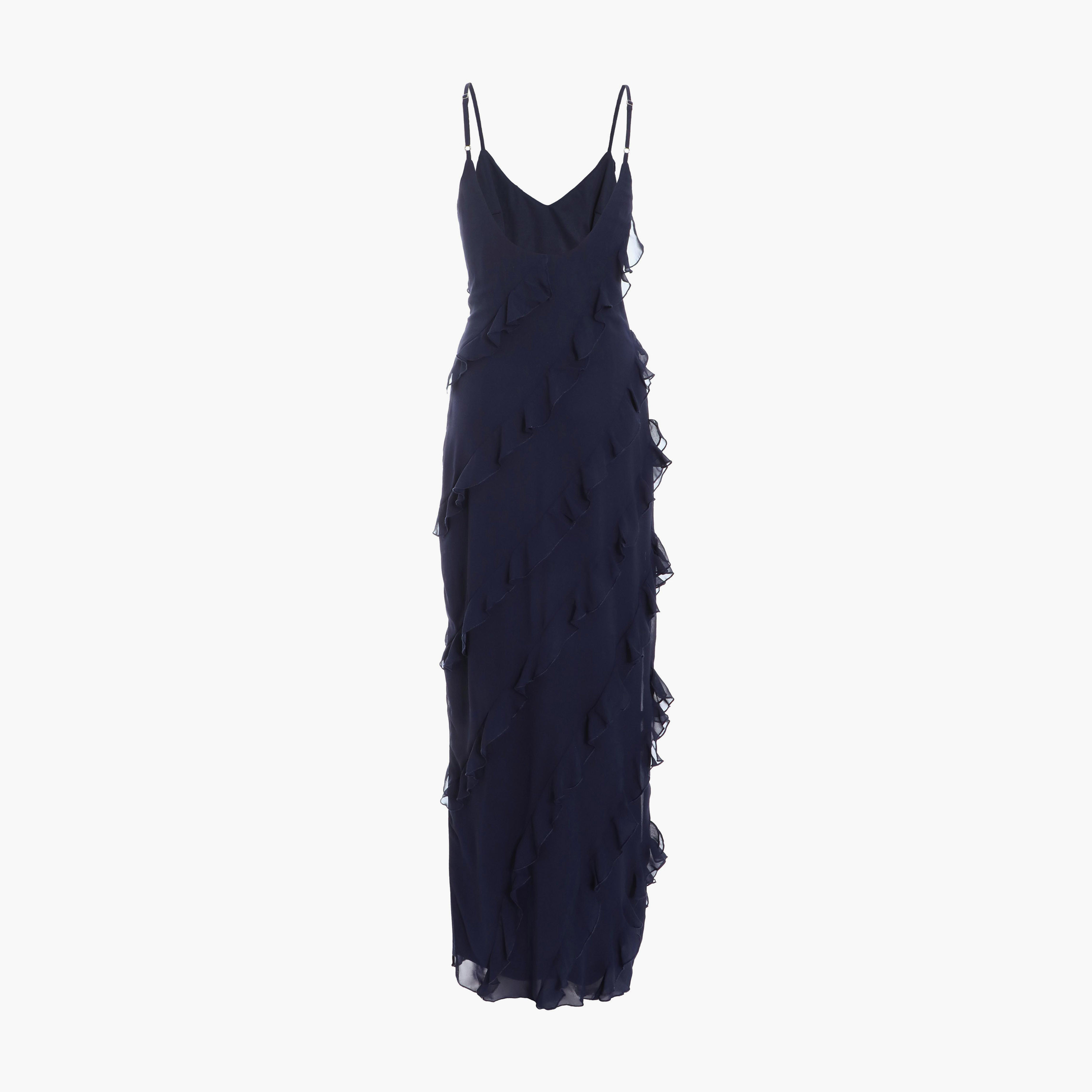 كويز- فستان سهرة طويل شيفون لون كحلي-women-clothing-dresses-image-6