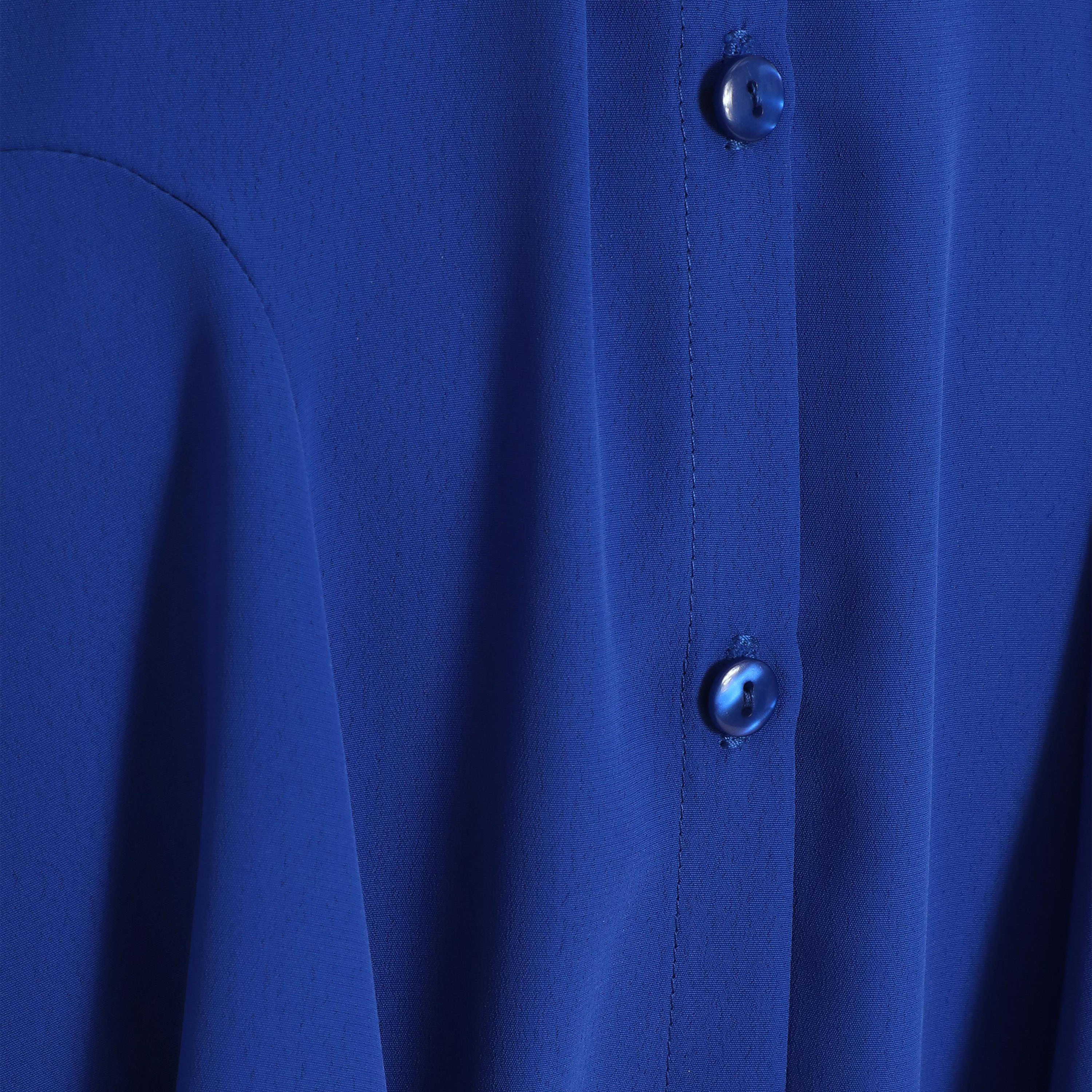 Quiz Royal Blue Mini Shirt Dress with Balloon Sleeve-women-clothing-dresses-image-4