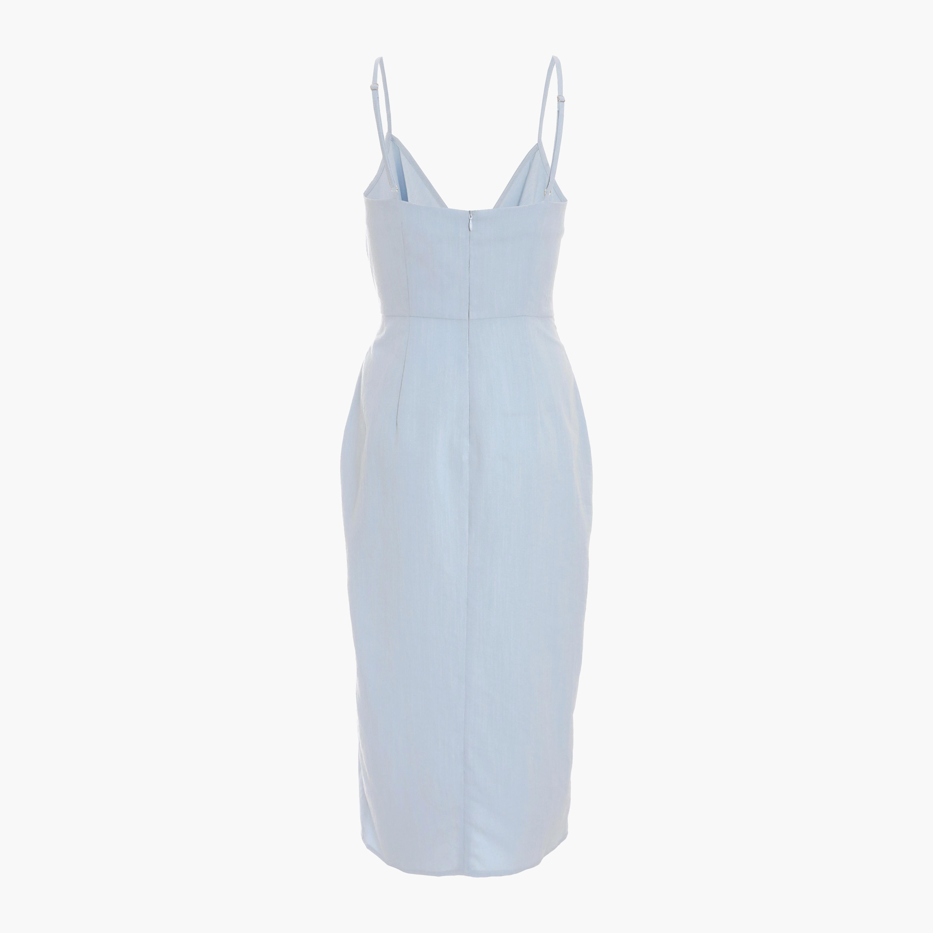 Quiz Light Blue Wrap Strappy Midi Women's Dress-women-clothing-dresses-image-6