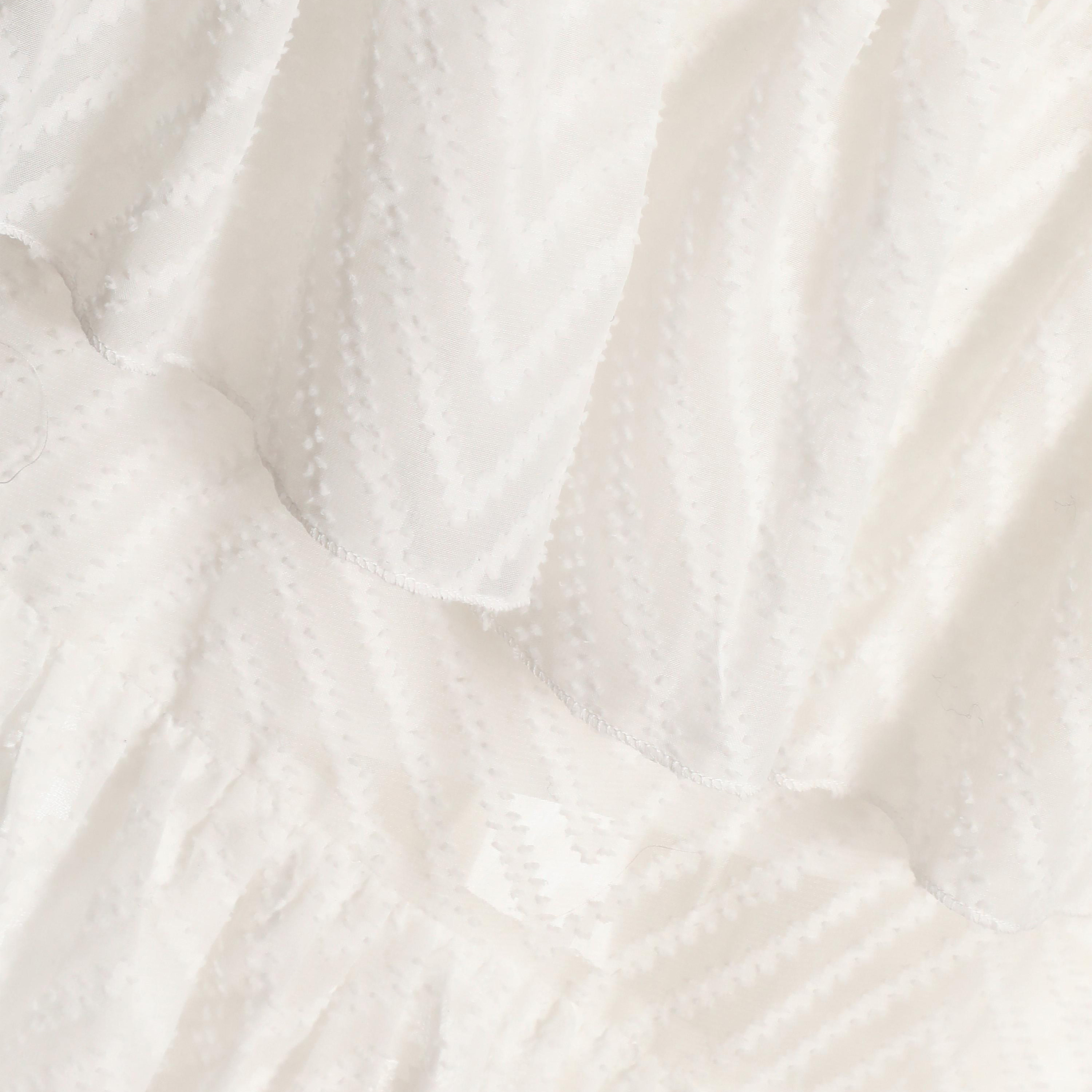 كويز- فستان سهرة طويل شيفون لون أبيض بكتف واحد وتفاصيل كشكش-women-clothing-dresses-image-4