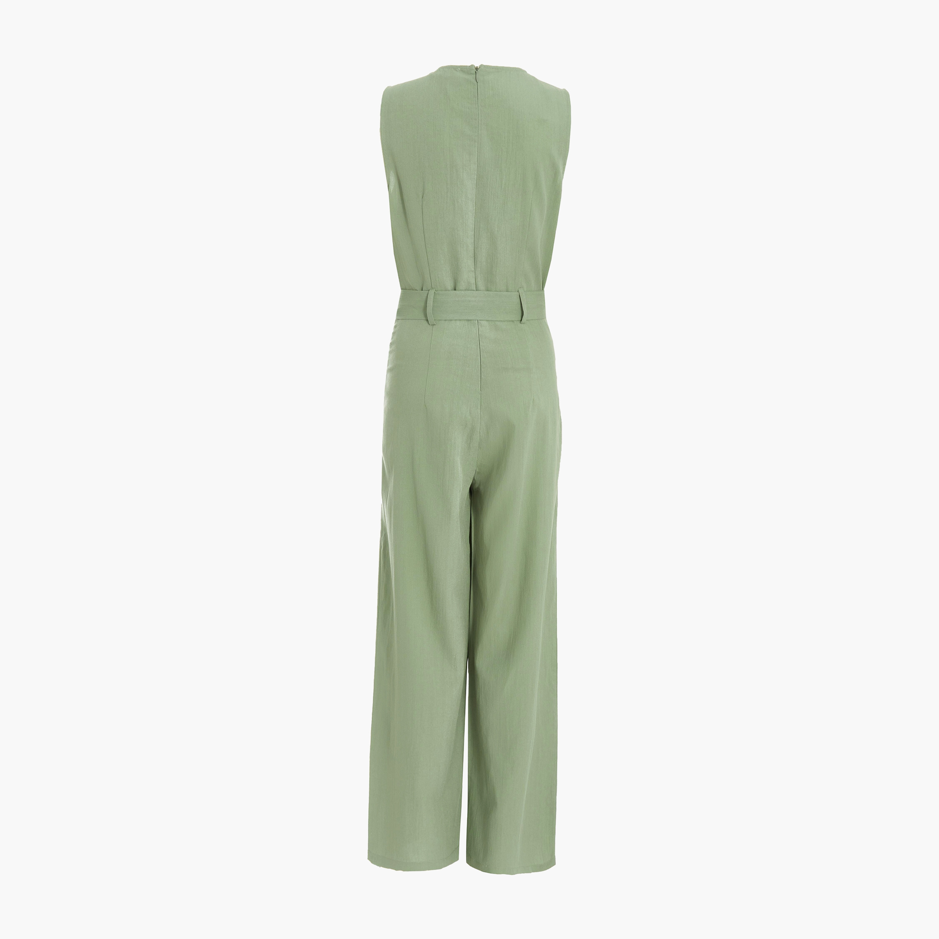 جمبسوت نسائي بحزام كاكي كولوت من كويز-women-clothing-jumpsuits-image-5