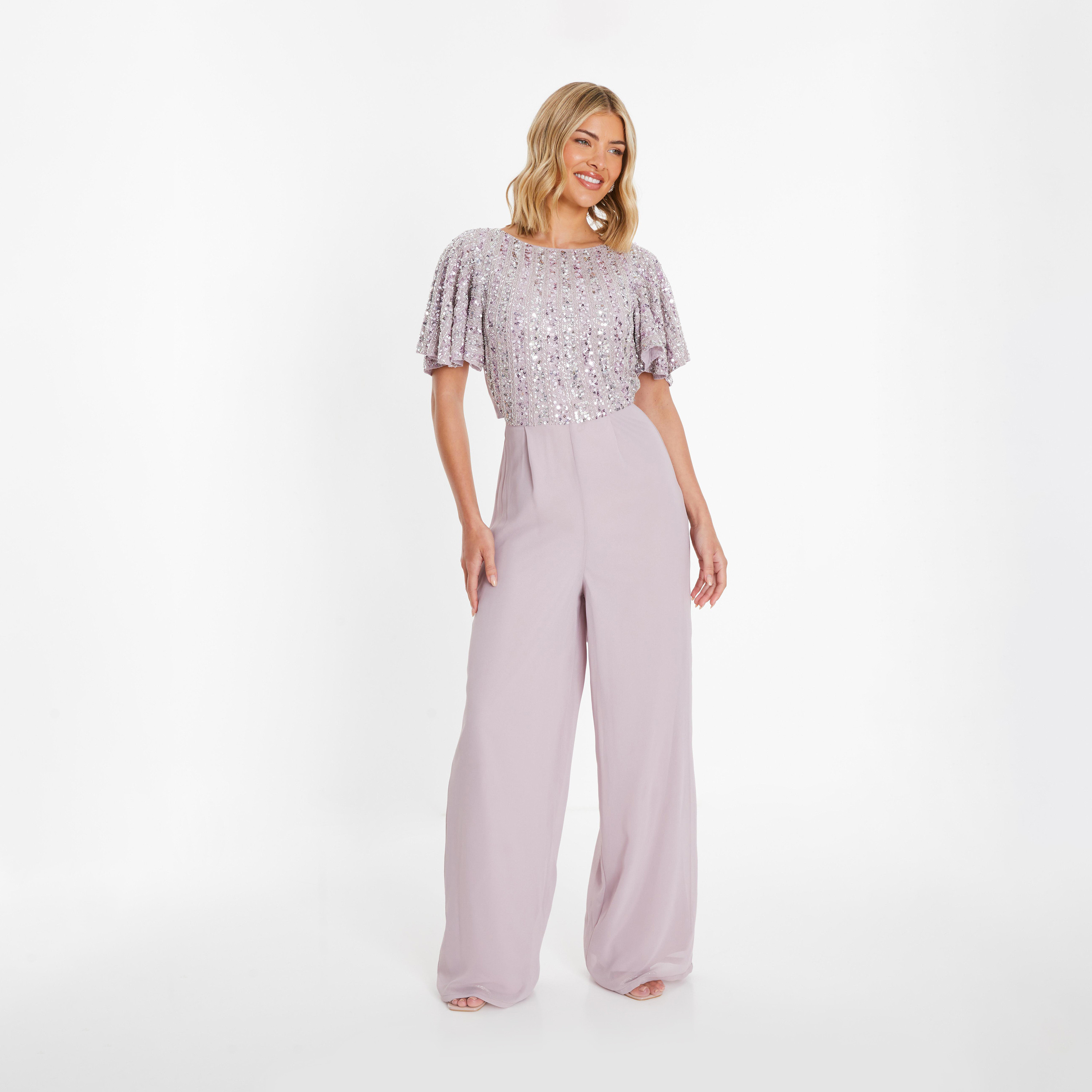 Quiz Lilac Embroidered Round Neck Palazzo Jumpsuit-women-clothing-jumpsuits-image-1