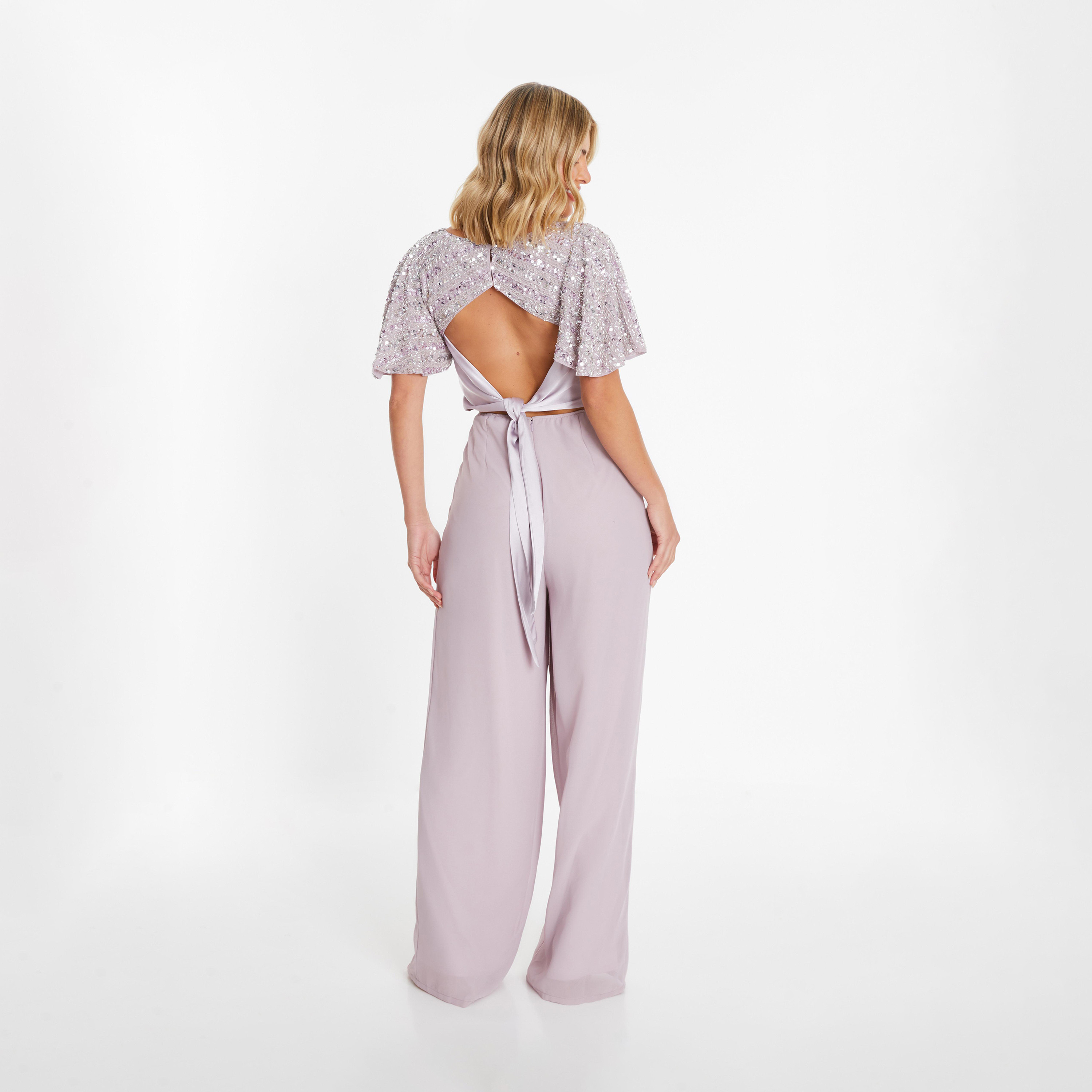 Quiz Lilac Embroidered Round Neck Palazzo Jumpsuit-women-clothing-jumpsuits-image-2