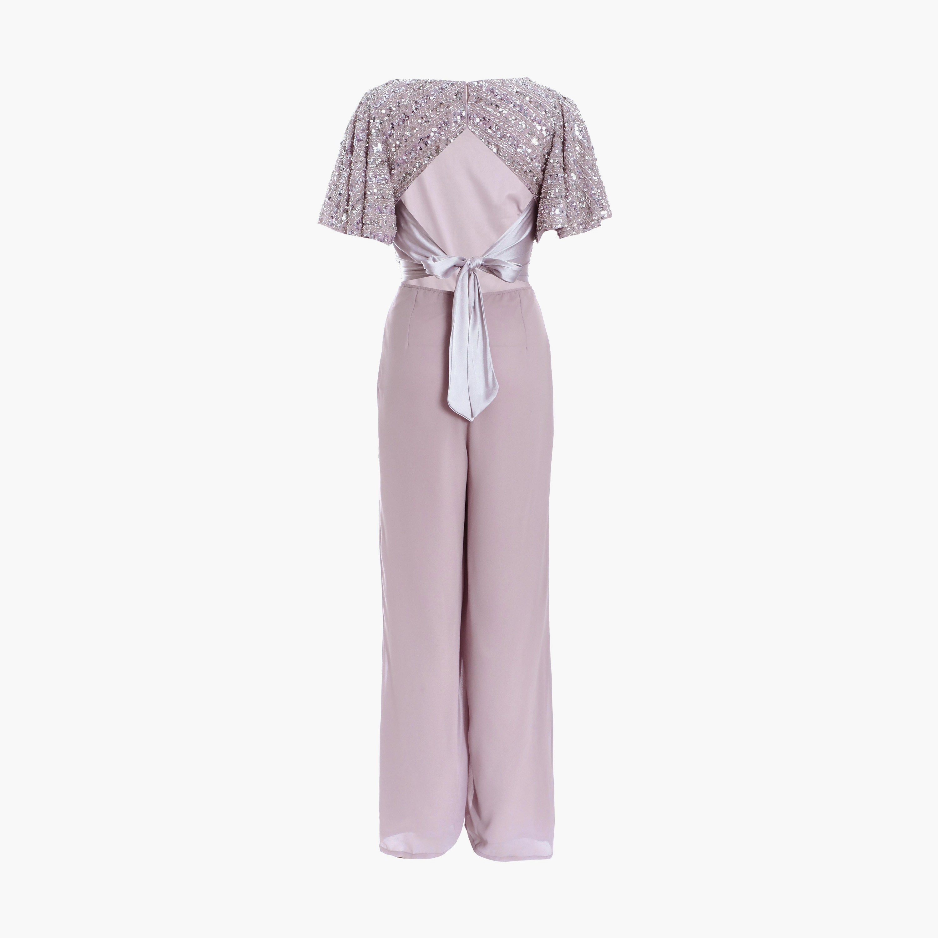 Quiz Lilac Embroidered Round Neck Palazzo Jumpsuit-women-clothing-jumpsuits-image-5