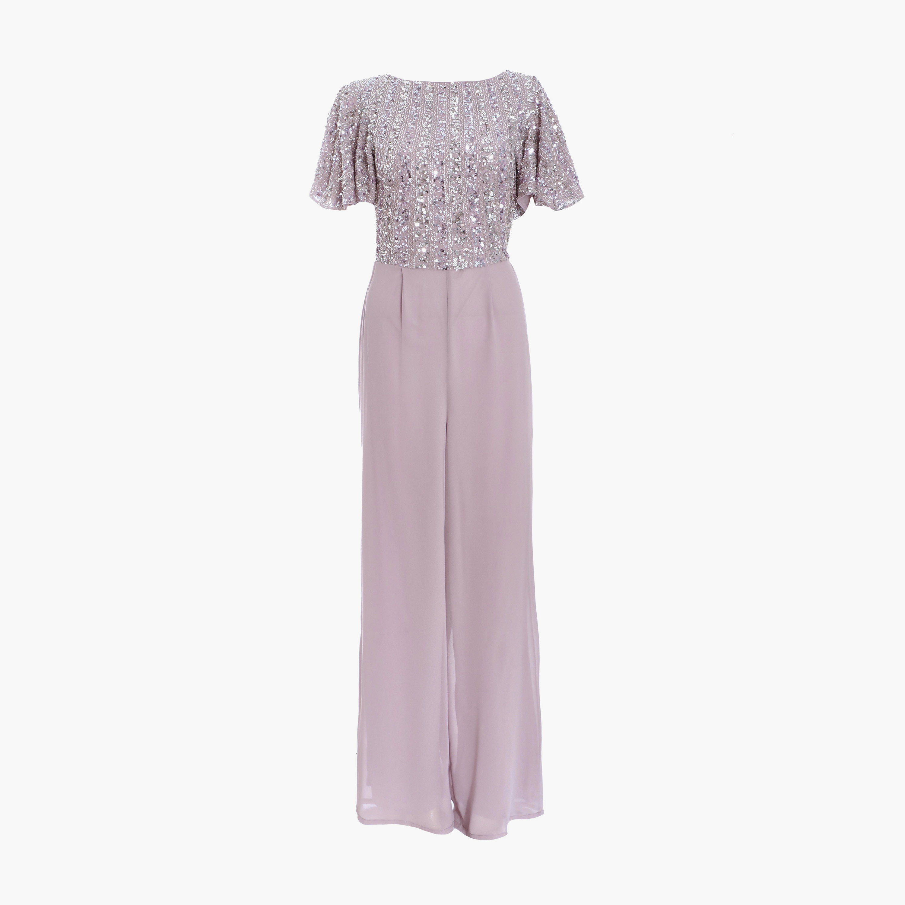 Quiz Lilac Embroidered Round Neck Palazzo Jumpsuit-women-clothing-jumpsuits-image-6