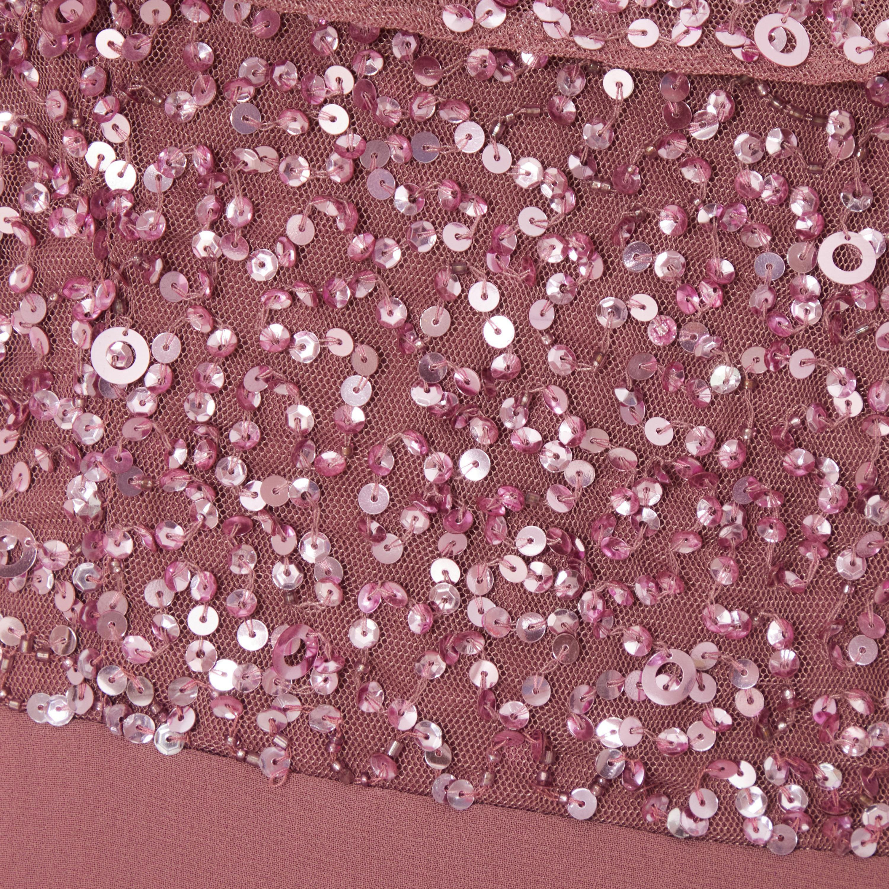 Quiz Pink Sequin/Chiffon Bardot Midi Dress-women-clothing-dresses-image-4