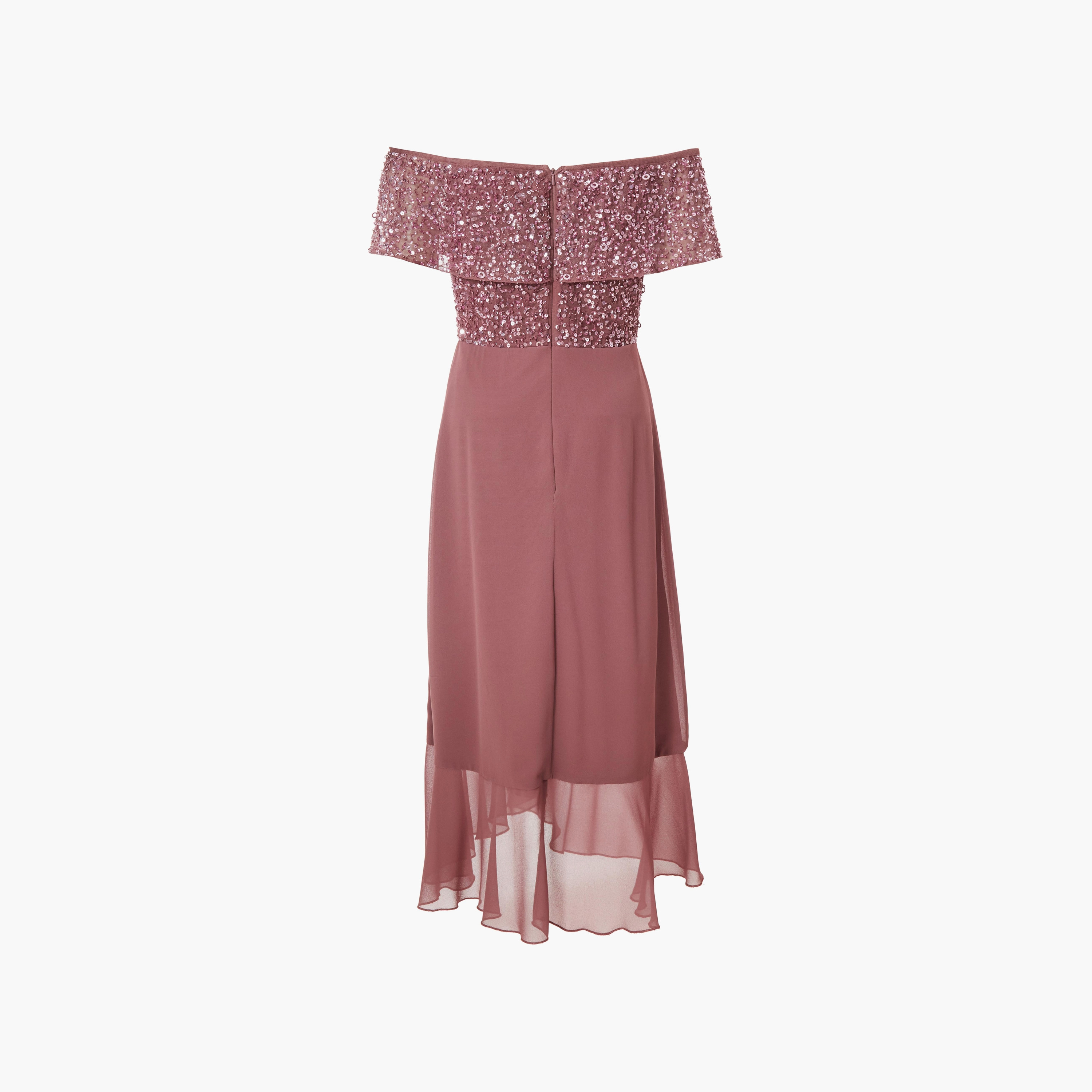 Quiz Pink Sequin/Chiffon Bardot Midi Dress-women-clothing-dresses-image-6