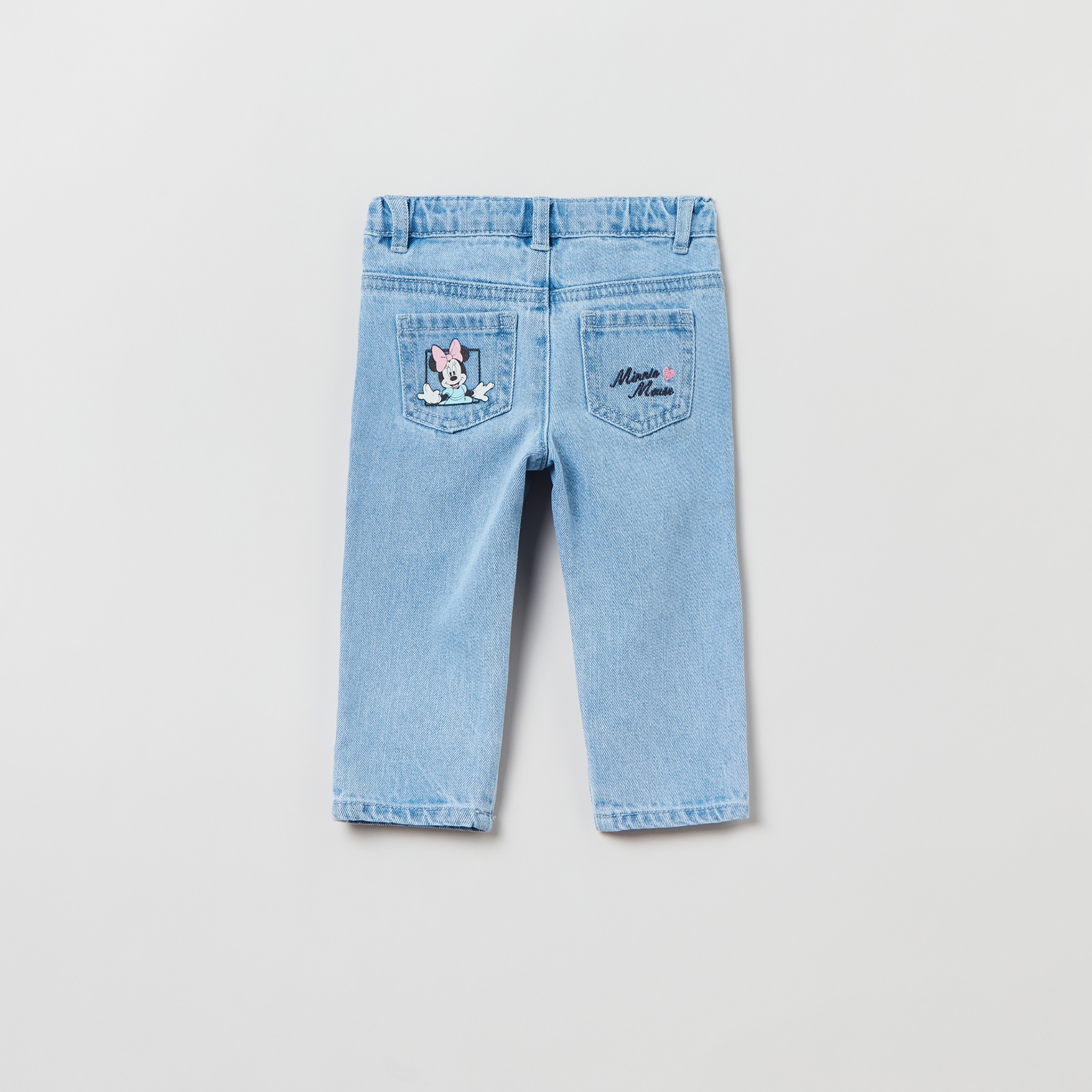 OVS Minnie Mouse Printed 5-Pocket Denim Jeans-baby-girls-clothing-bottoms-jeans-image-2