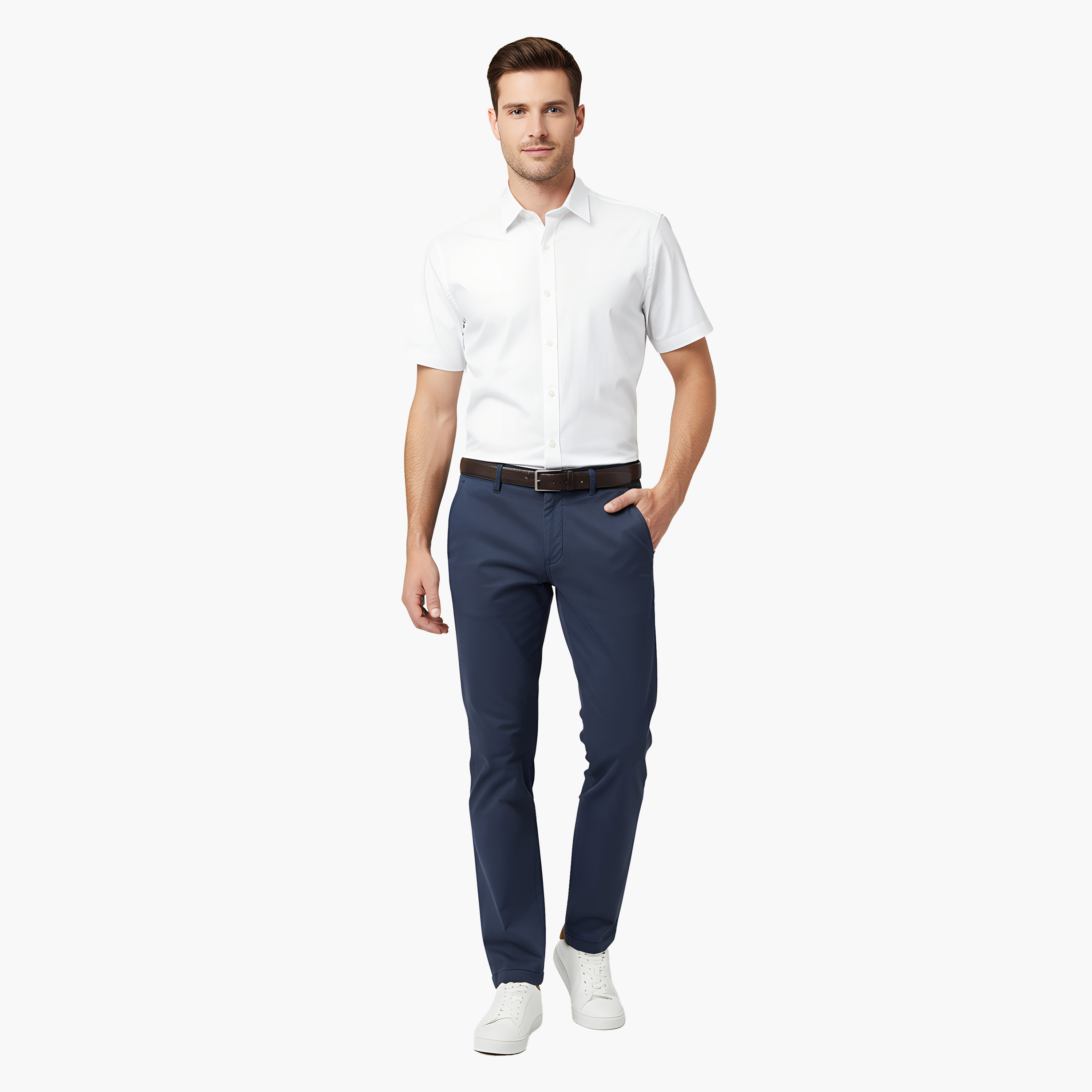 بنطال تشينو رجالي سادة بخصر متوسط وأزرار وسحاب من ليفايس-men-clothing-bottoms-trousersandchinos-chinos-image-2