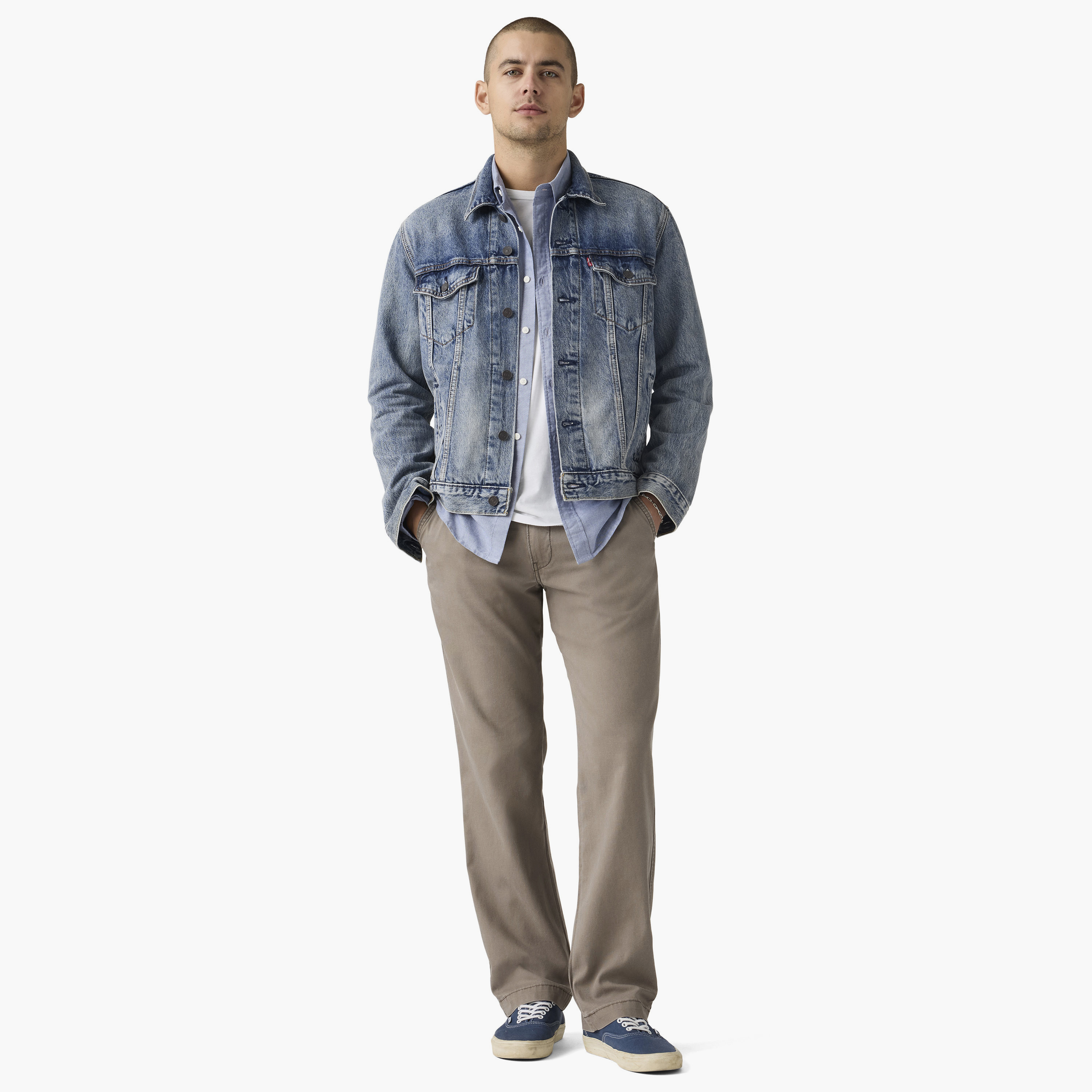 بنطال تشينو رجالي سادة بخصر متوسط وأزرار وسحاب من ليفايس-men-clothing-bottoms-trousersandchinos-chinos-image-5