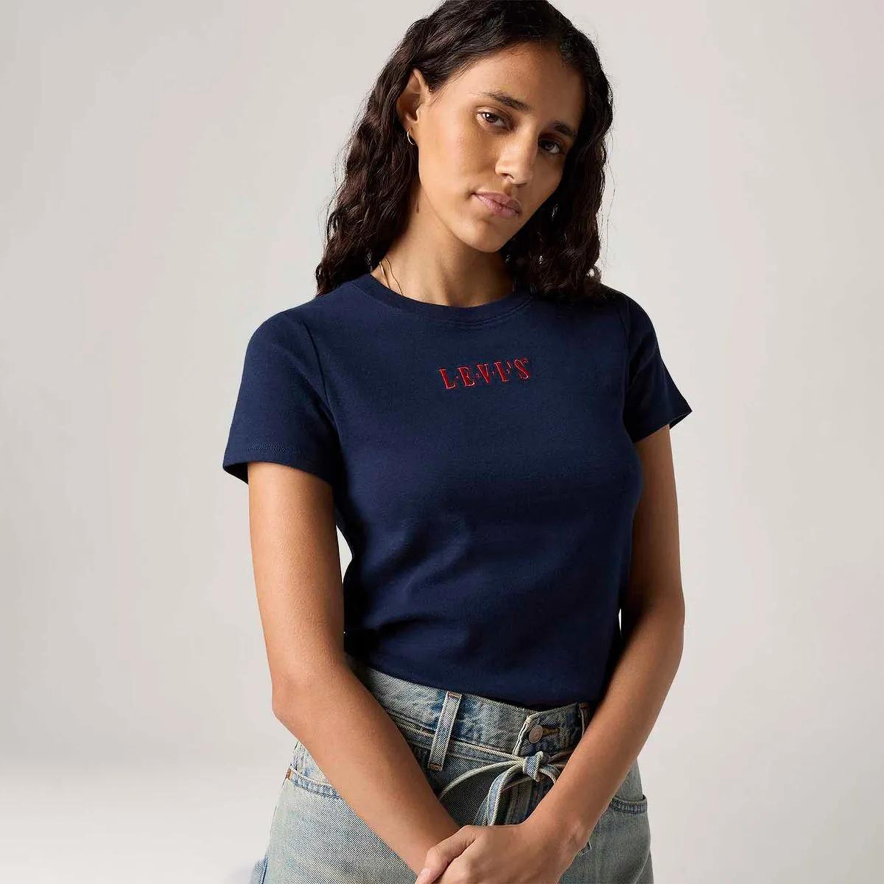 Levi's Logo Crew Neck Short Sleeves T-Shirt-women-clothing-tshirts-image-1