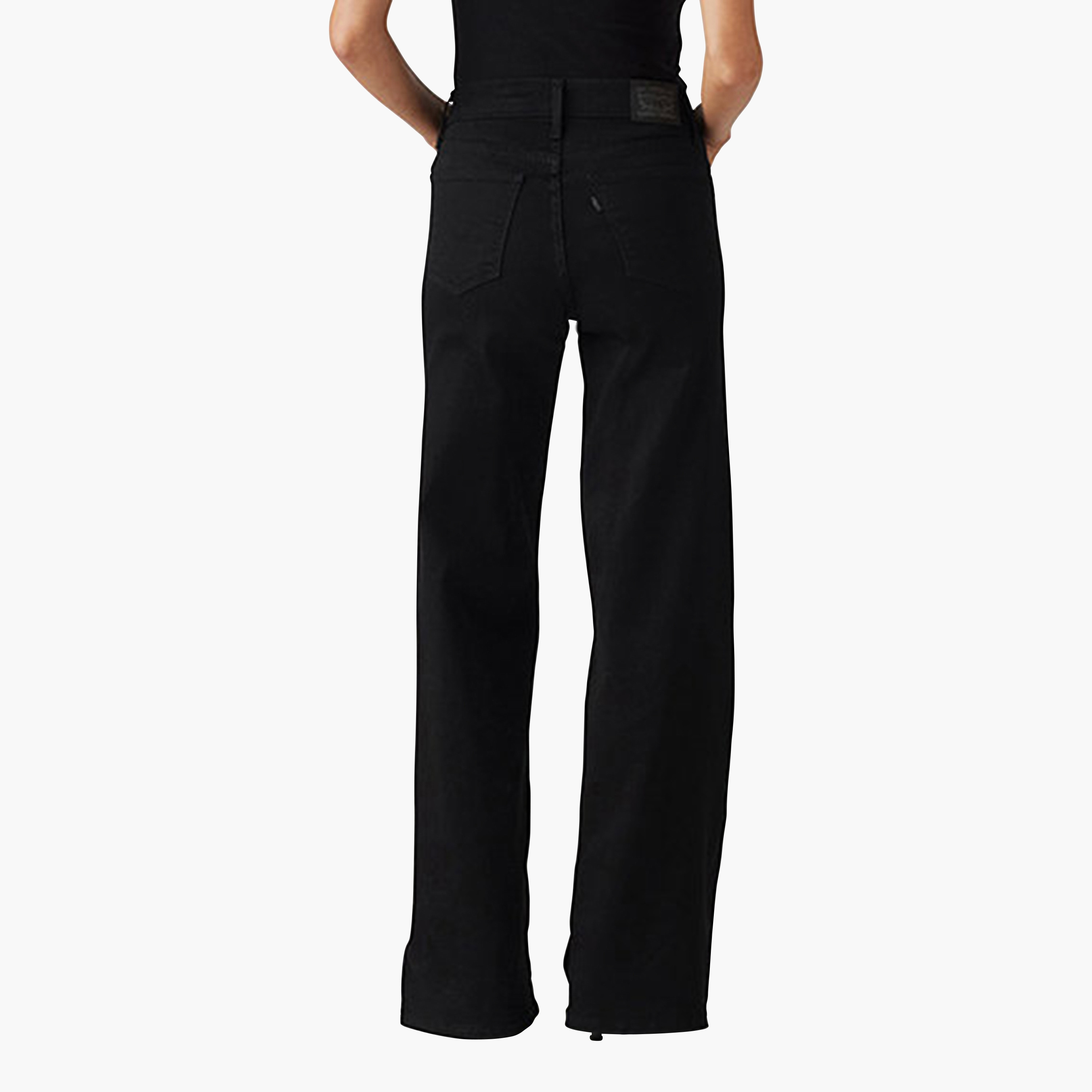 Levi's 318 Wide Leg Fit Black 5-Pocket Women's Jeans Inseam 30-women-clothing-bottoms-jeans-image-4