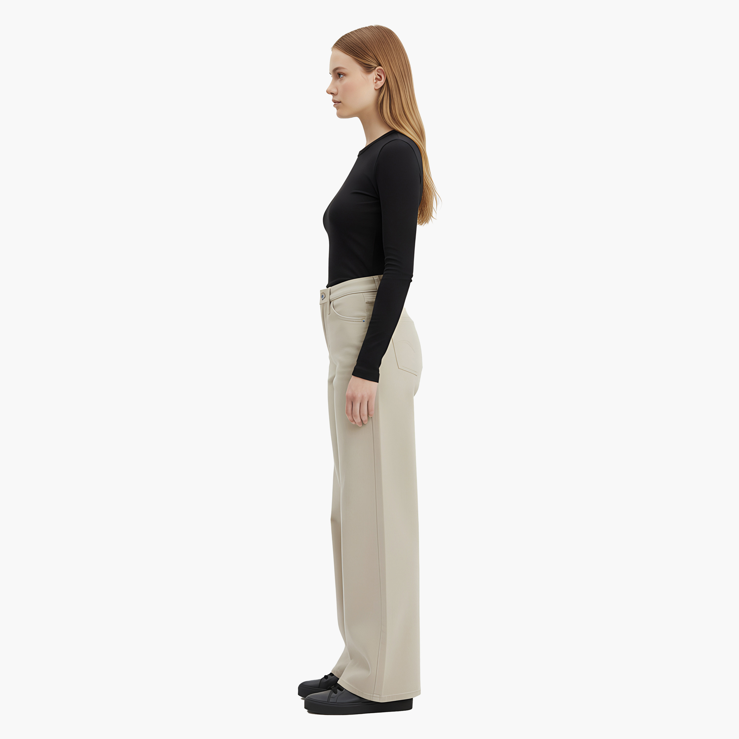 جينز ليفايس 318 بخصر عريض، سادة باللون البيج، مقاس 30 من ليفايس.-women-clothing-bottoms-jeans-image-2