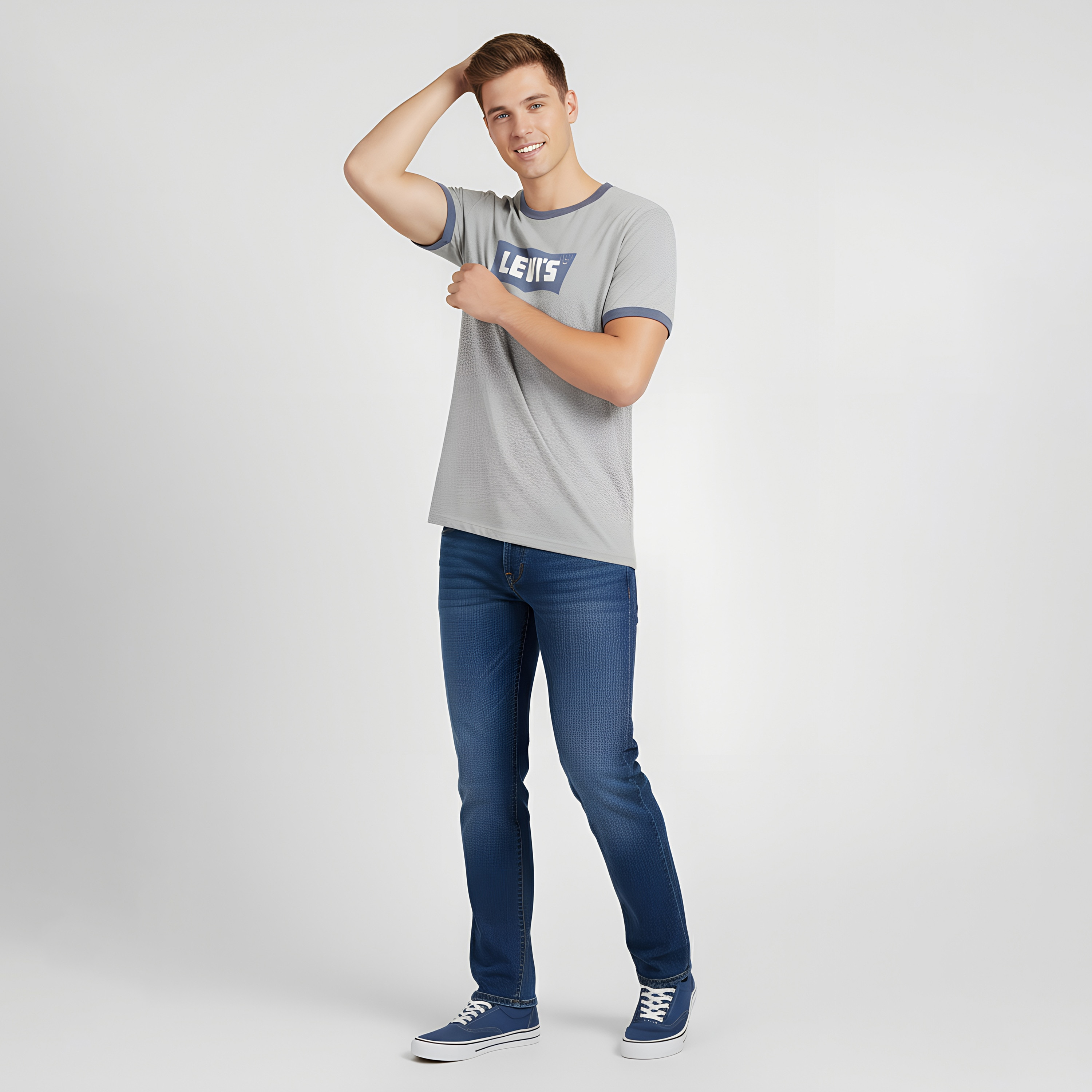 تي شيرت رجالي بأكمام قصيرة ورقبة دائرية وطبعة جرافيكية من ليفايس-men-clothing-tshirtsandpolos-tshirts-image-2