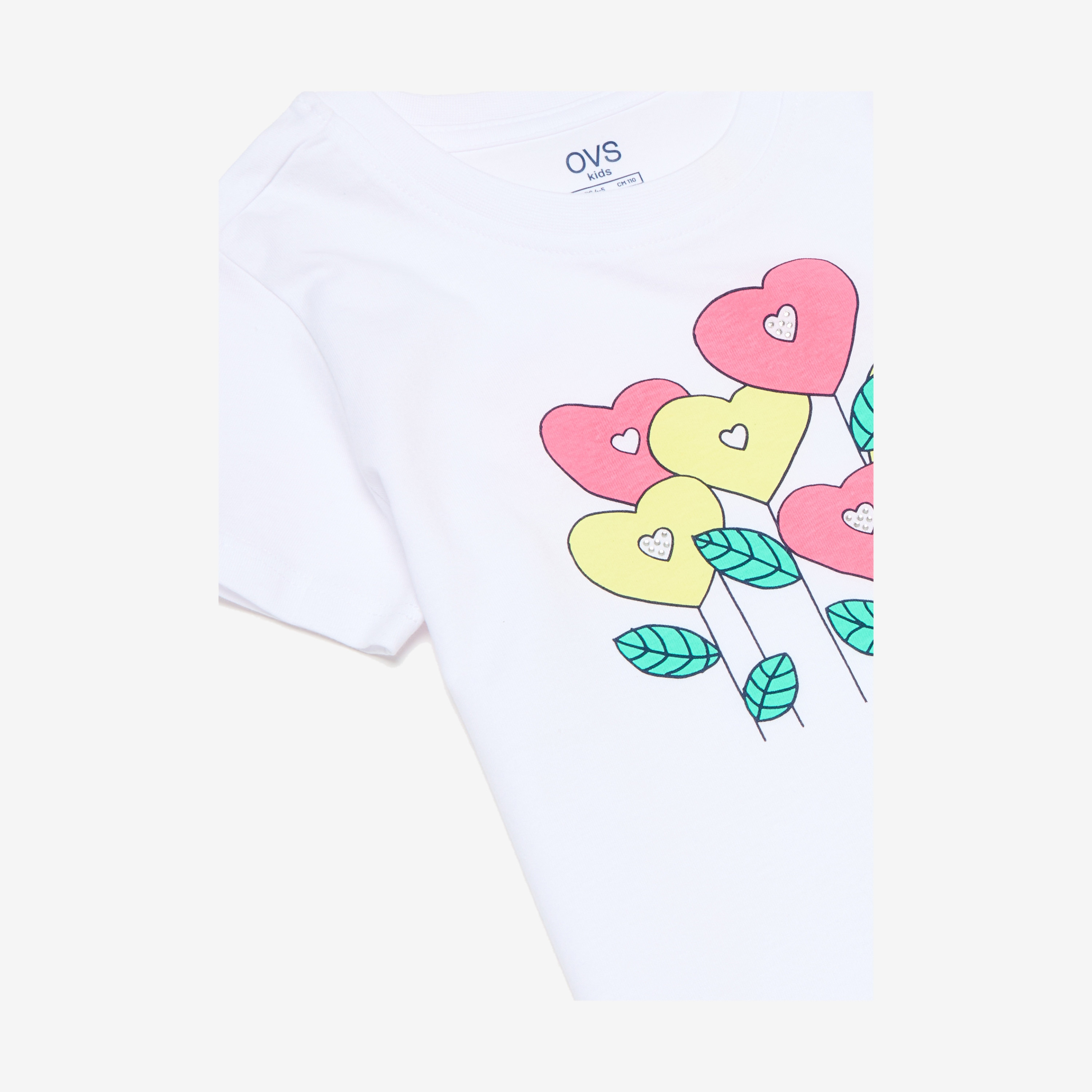 تي شيرت مطبوع بأكمام قصيرة من أوه في إس-girls-clothing-tshirts-image-3