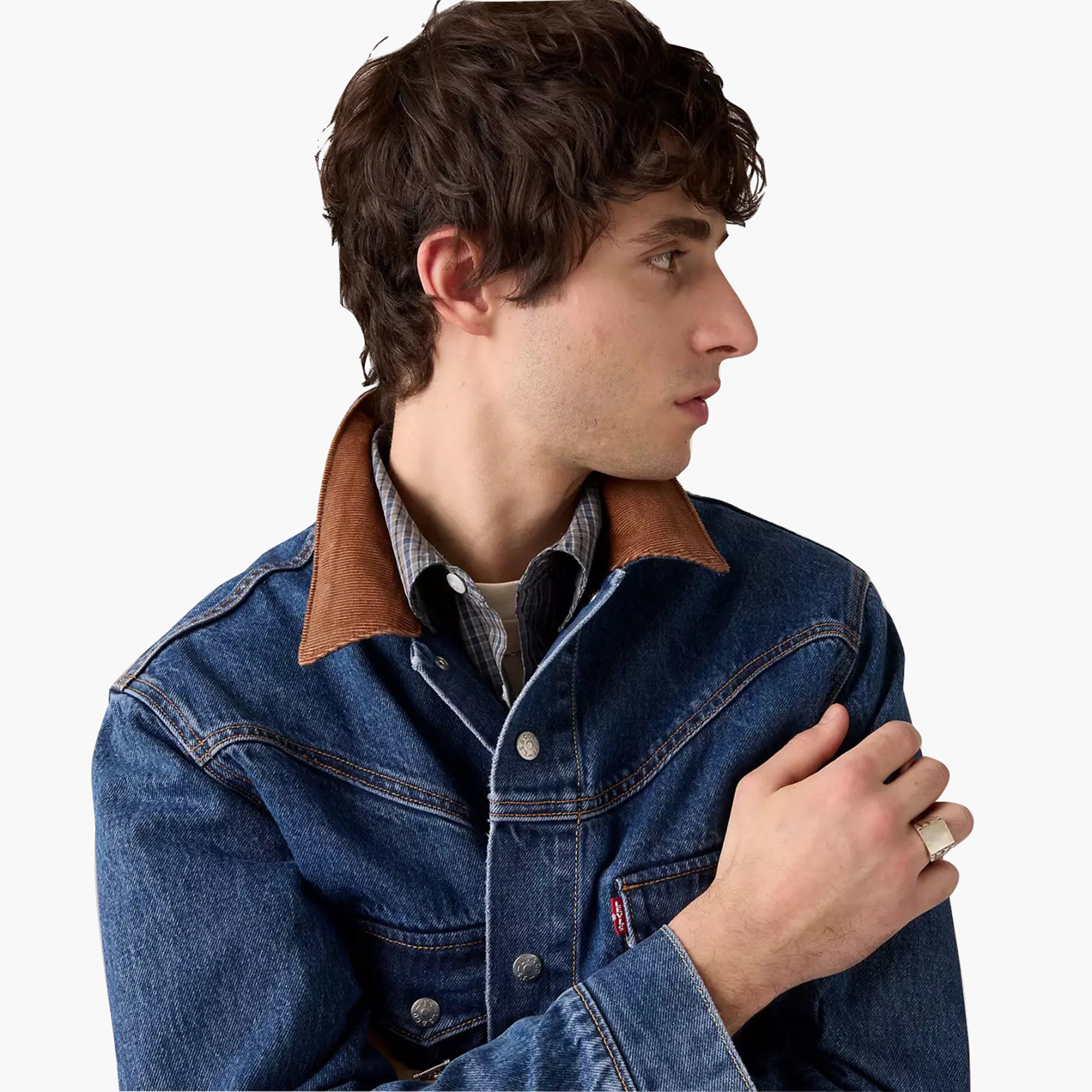Levi's Plain Collared Long Sleeves Men's Denim Jacket-men-clothing-jacketsandblazers-jackets-image-2
