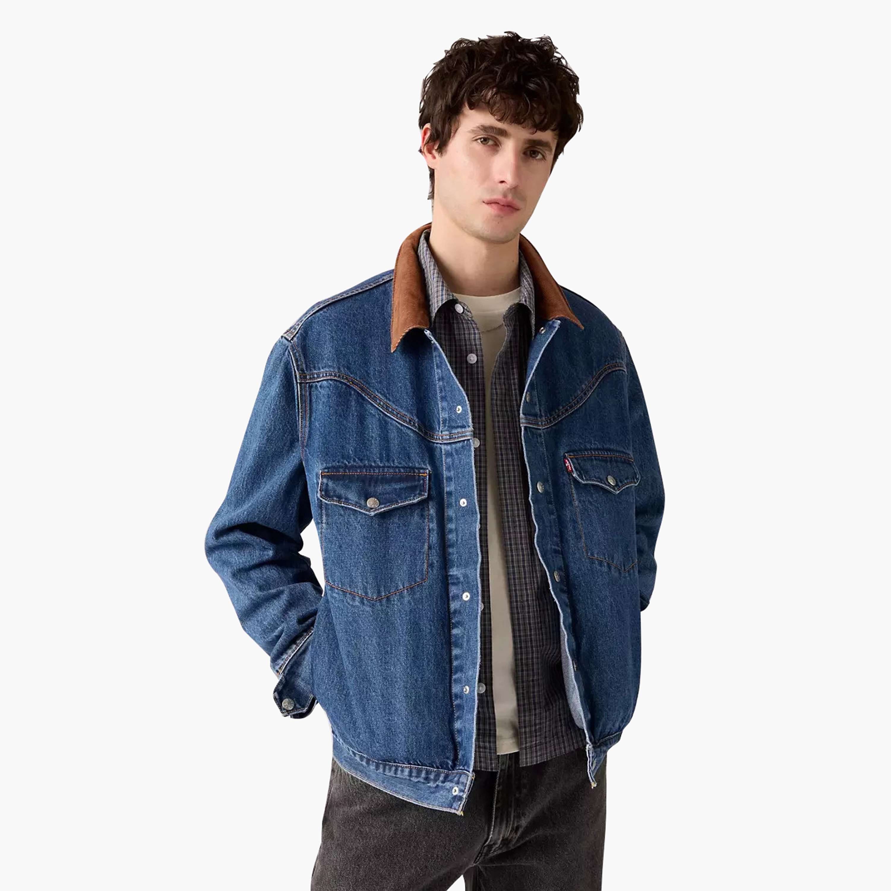 Levi's Plain Collared Long Sleeves Men's Denim Jacket-men-clothing-jacketsandblazers-jackets-image-3
