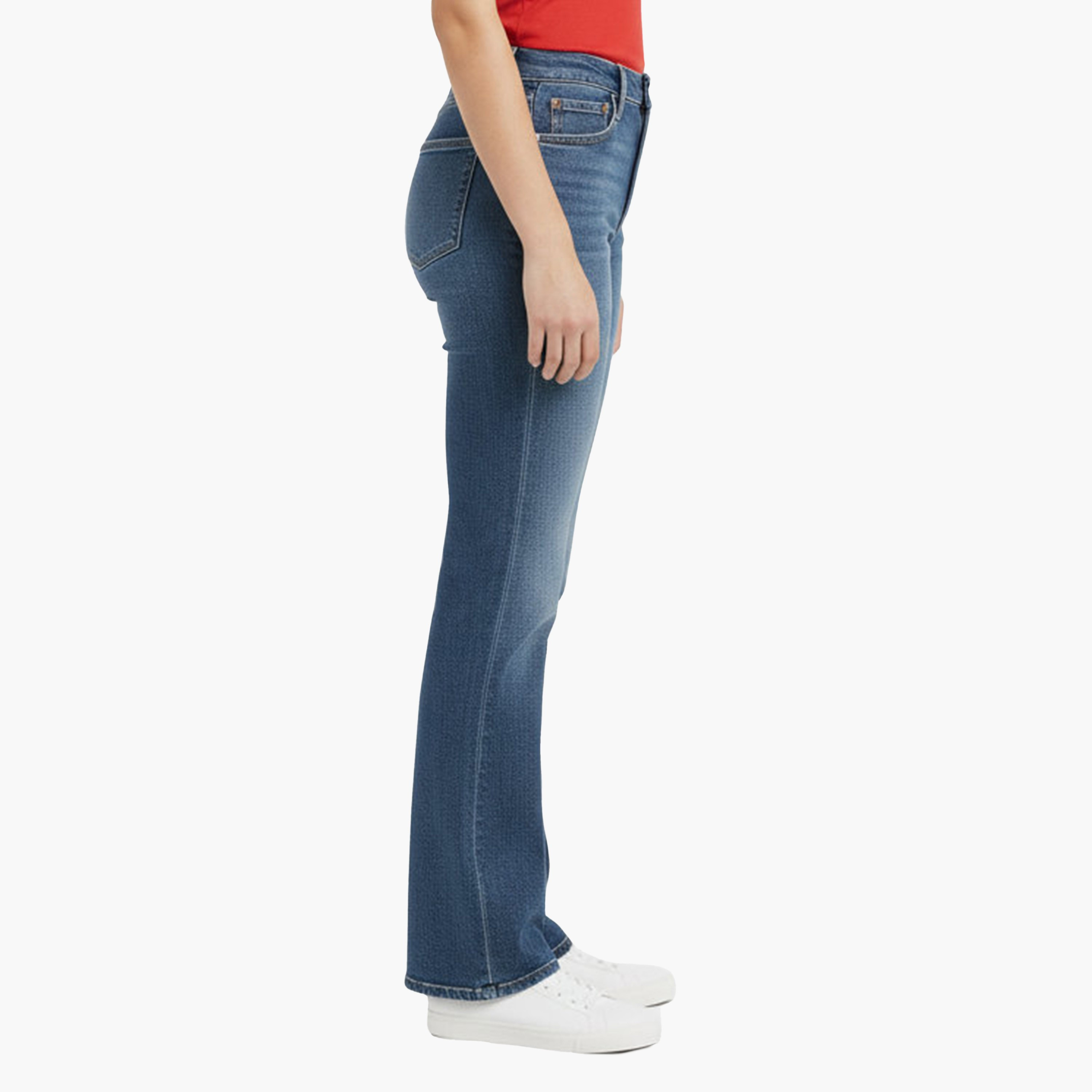 بنطلون جينز نسائي 501 بقصة عادية أزرق بخمسة جيوب مقاس 30 سم من ليفايس-women-clothing-bottoms-jeans-image-3