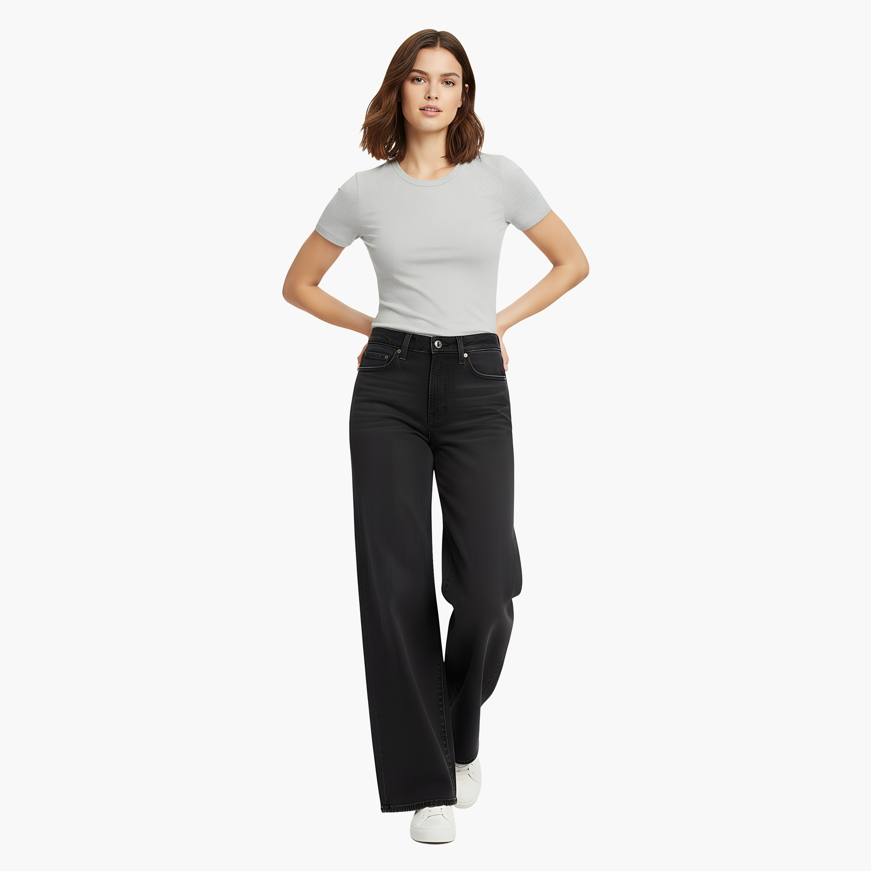 Levi's 728 Wide Leg Fit Black 5-Pocket Women's Jeans Inseam 30-women-clothing-bottoms-jeans-image-2