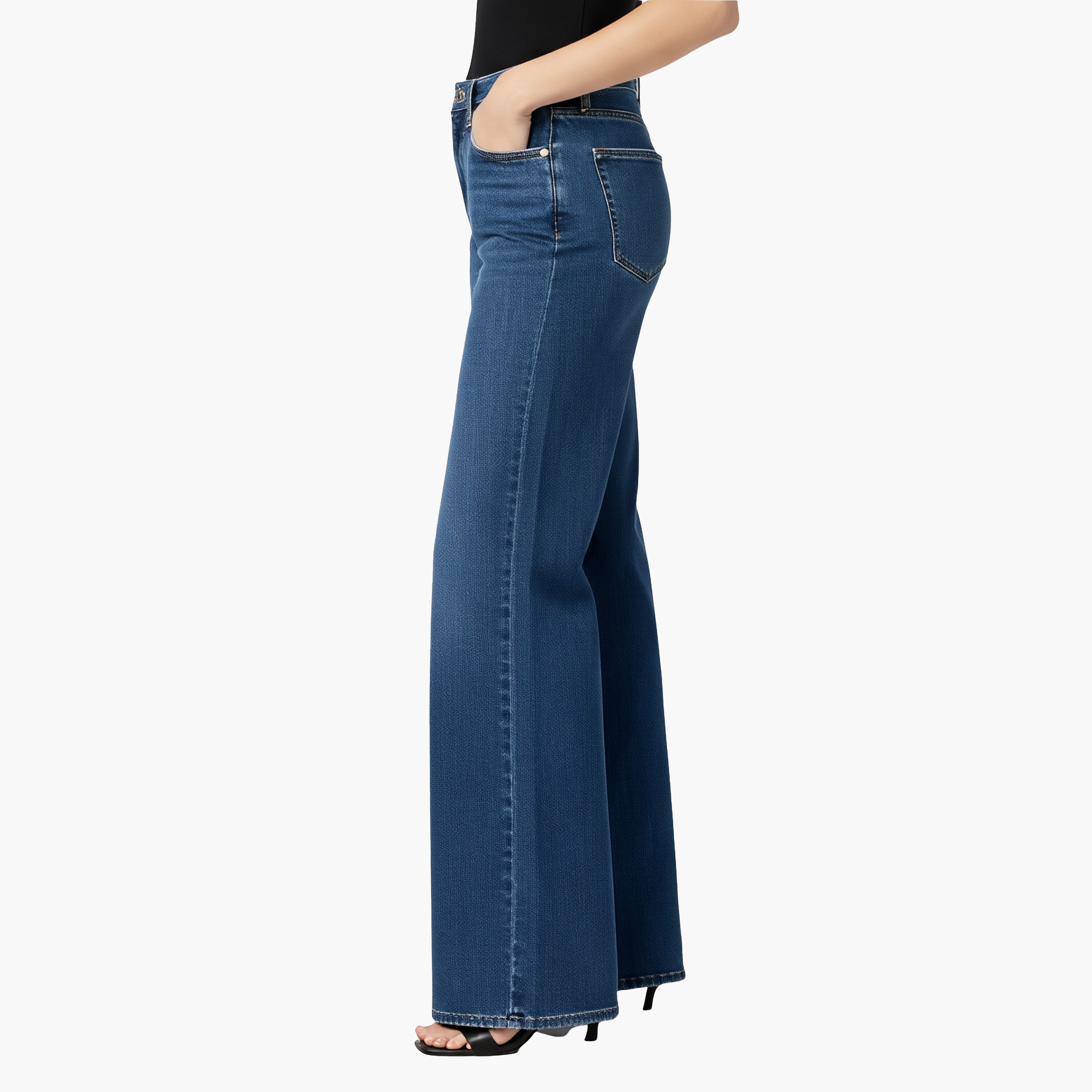 جينز حريمي 728 بقصة واسعة الساق، أزرق بـ 5 جيوب، مقاس 30 من ليفايس-women-clothing-bottoms-jeans-image-3