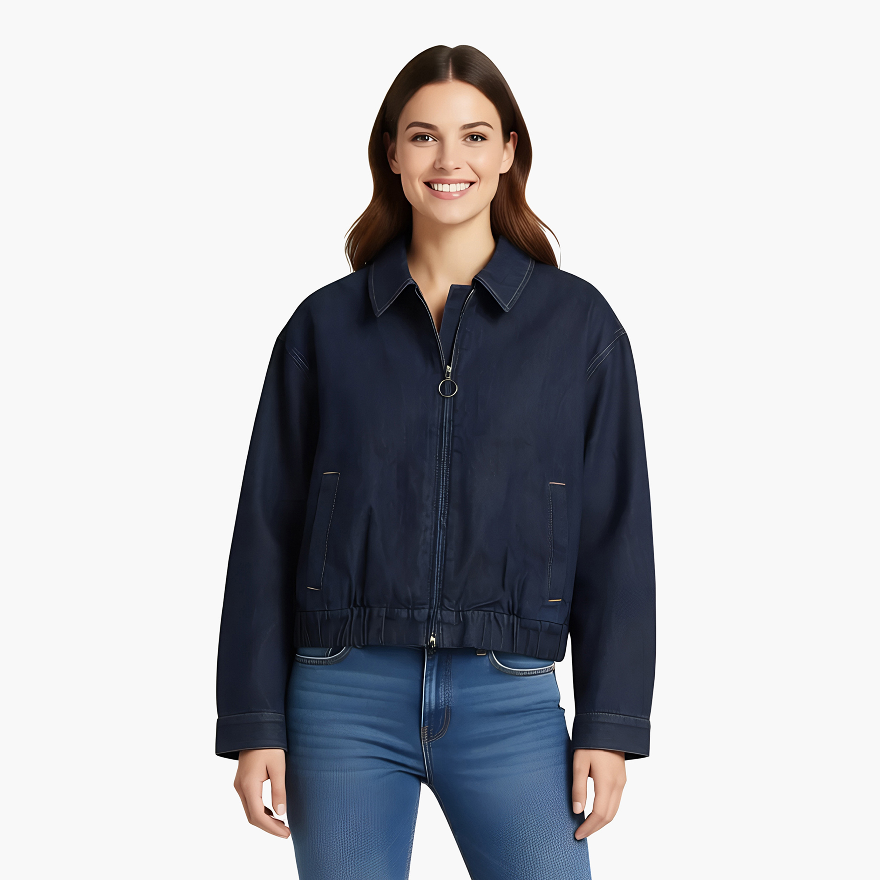 Levi's Plain Long Sleeves Collared Women's Denim Jacket-women-winterwear-coatsandjackets-jackets-image-1