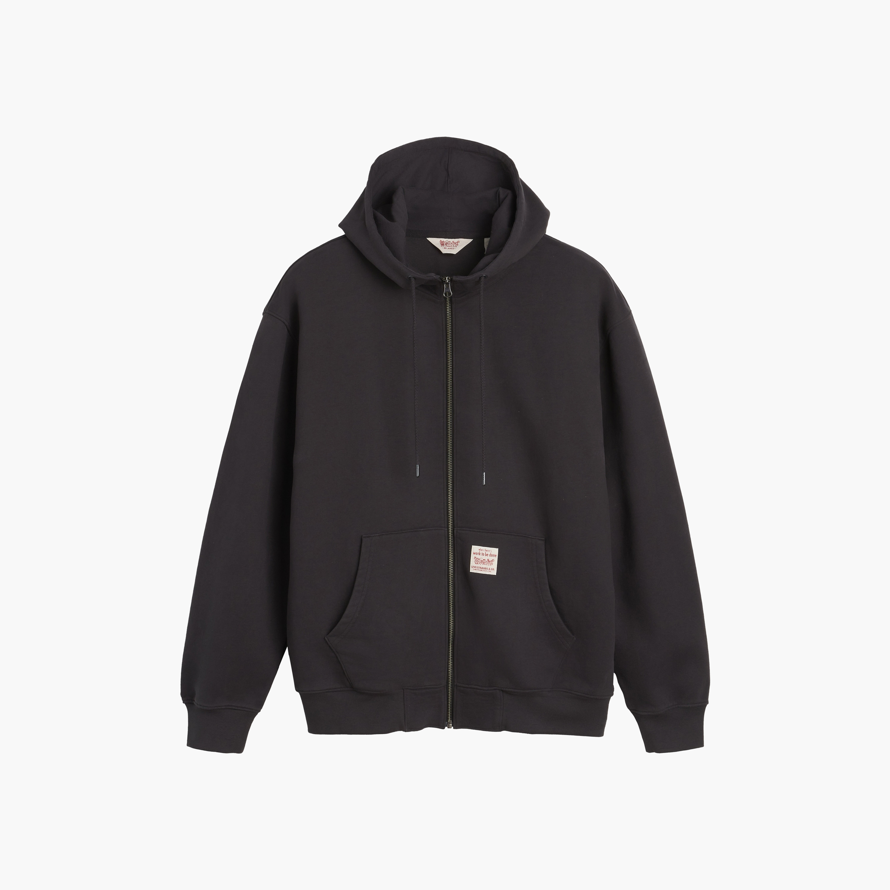 سويتشيرت رجالي باكمام طويلة ورقبة بقلنسوة سادة من ليفايس-men-winterwear-hoodiesandsweatshirts-image-1