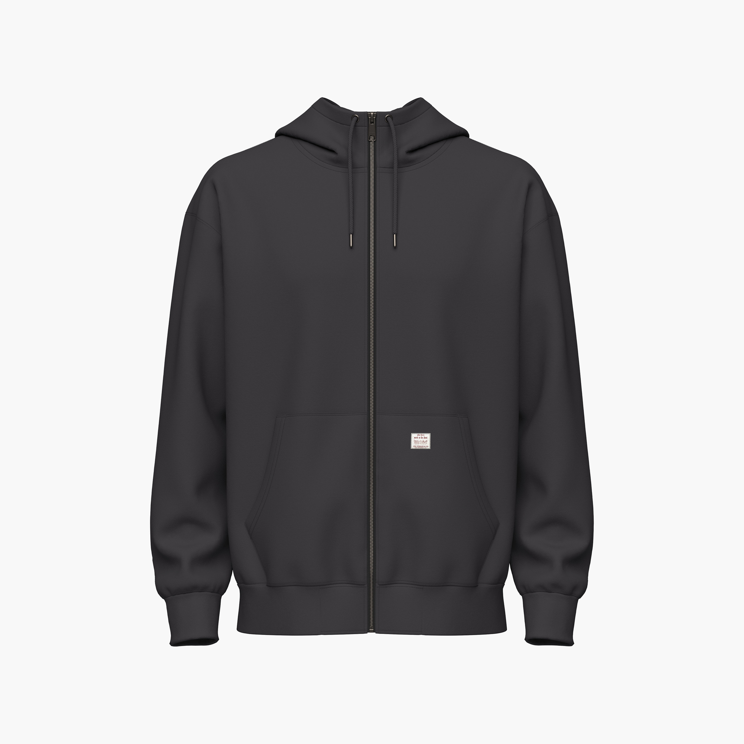 سويتشيرت رجالي باكمام طويلة ورقبة بقلنسوة سادة من ليفايس-men-winterwear-hoodiesandsweatshirts-image-2