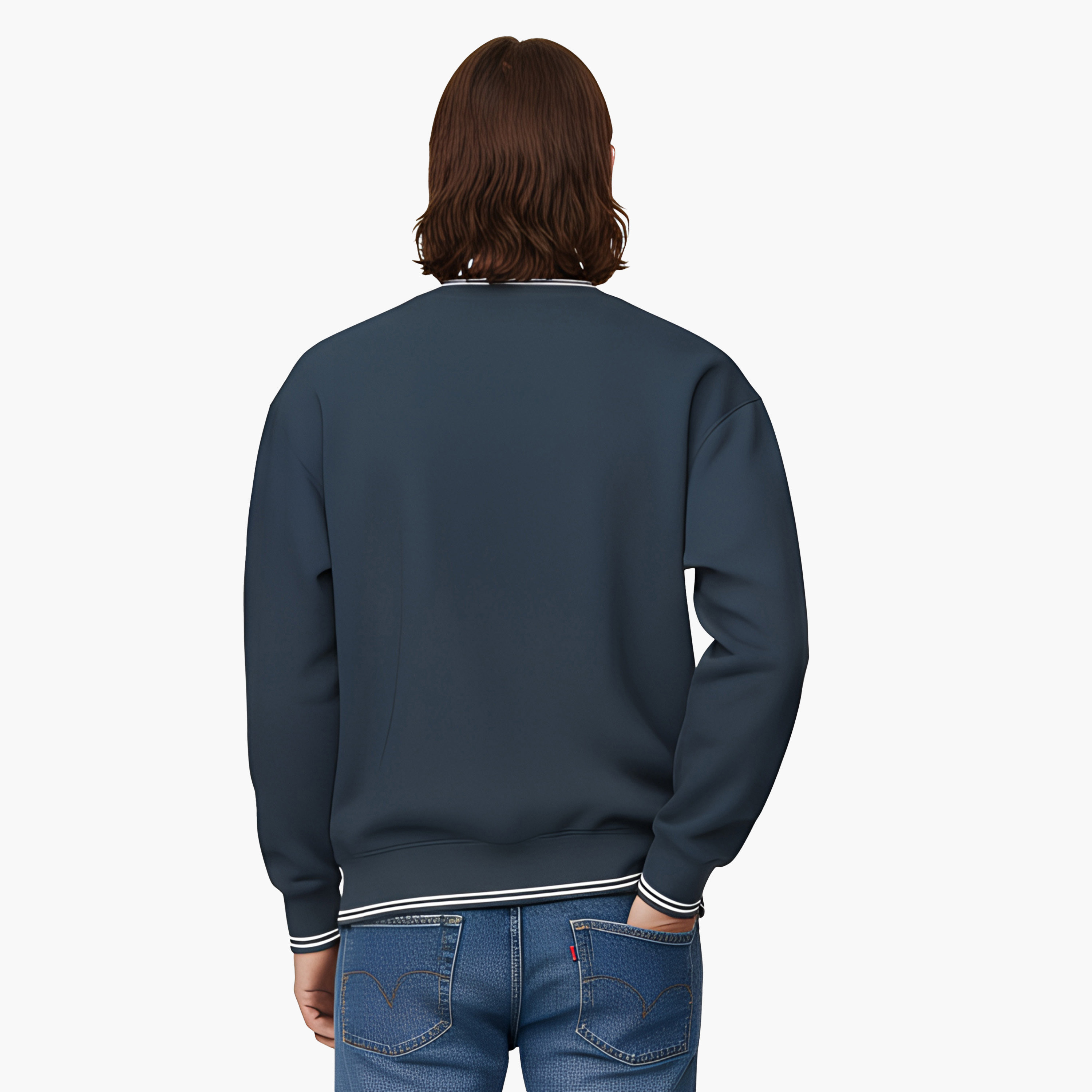 Levi's Plain Crew Neck Long Sleeves Men's Sweatshirt-men-winterwear-hoodiesandsweatshirts-image-4