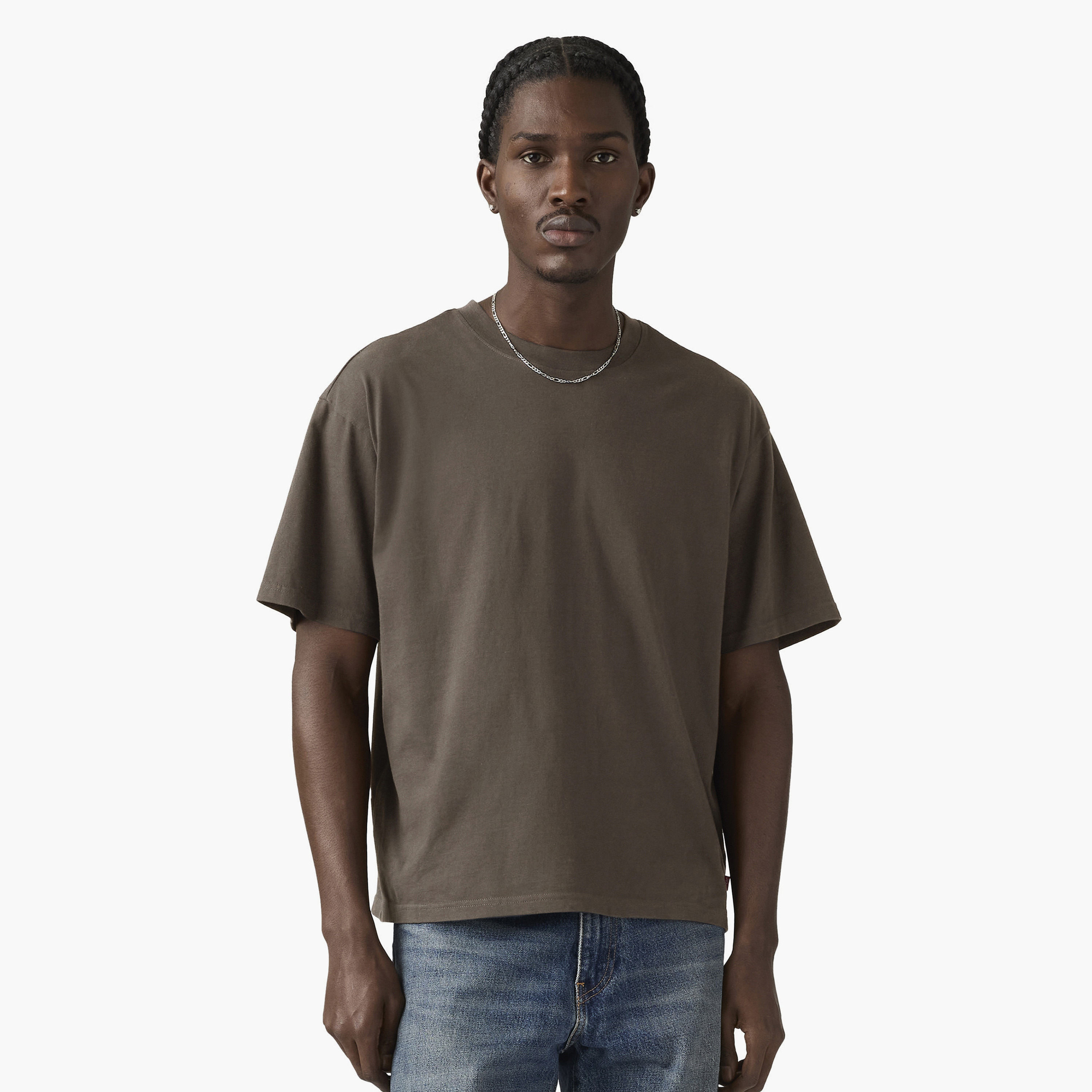 تي شيرت رجالي سادة بياقة دائرية وأكمام قصيرة من ليفايس-men-clothing-tshirtsandpolos-tshirts-image-1