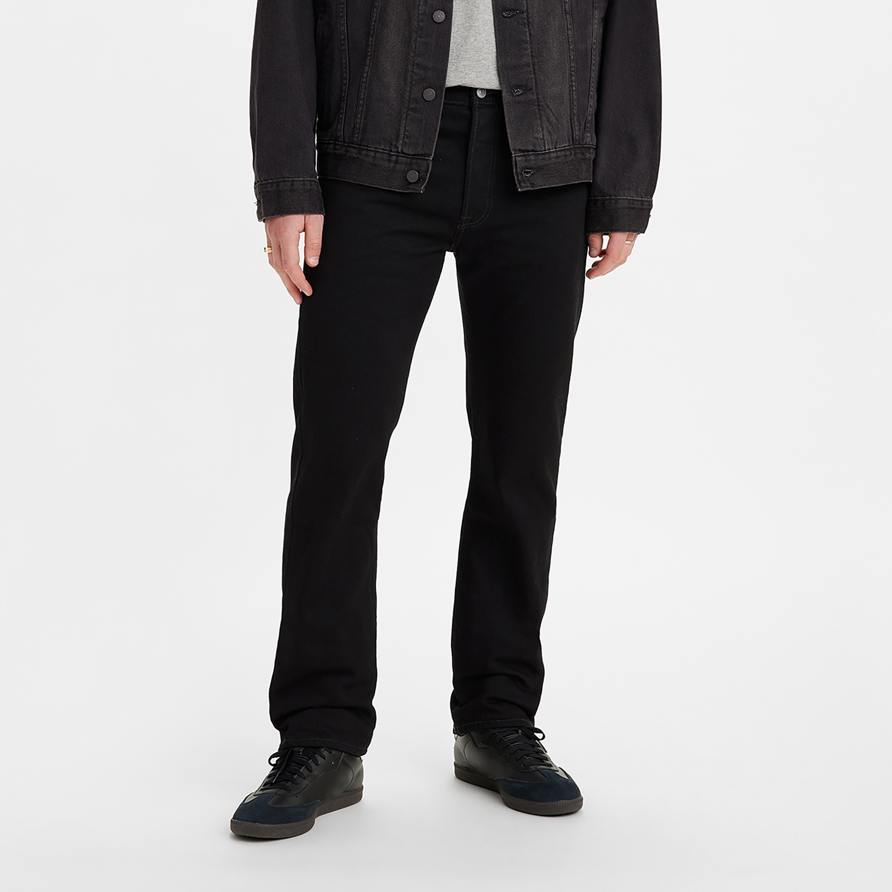 Levi's 501 Straight Fit Black 5 Pockets Men's Jeans-men-clothing-bottoms-jeans-image-1