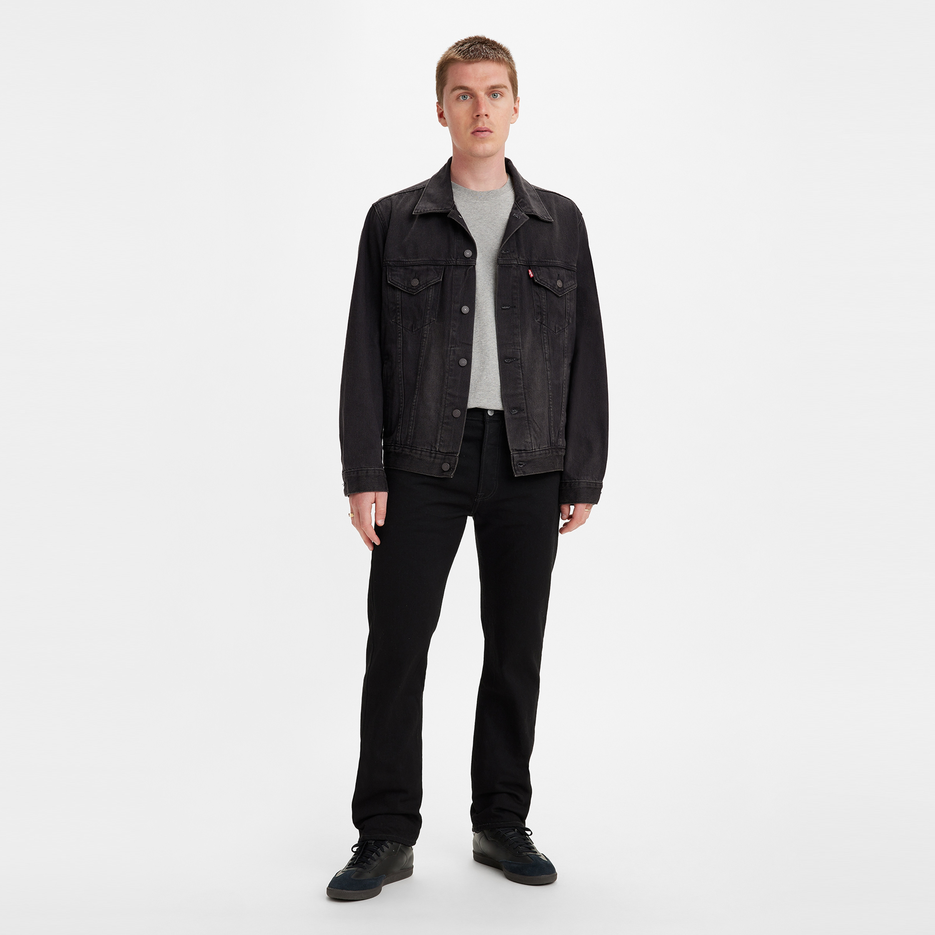 Levi's 501 Straight Fit Black 5 Pockets Men's Jeans-men-clothing-bottoms-jeans-image-2