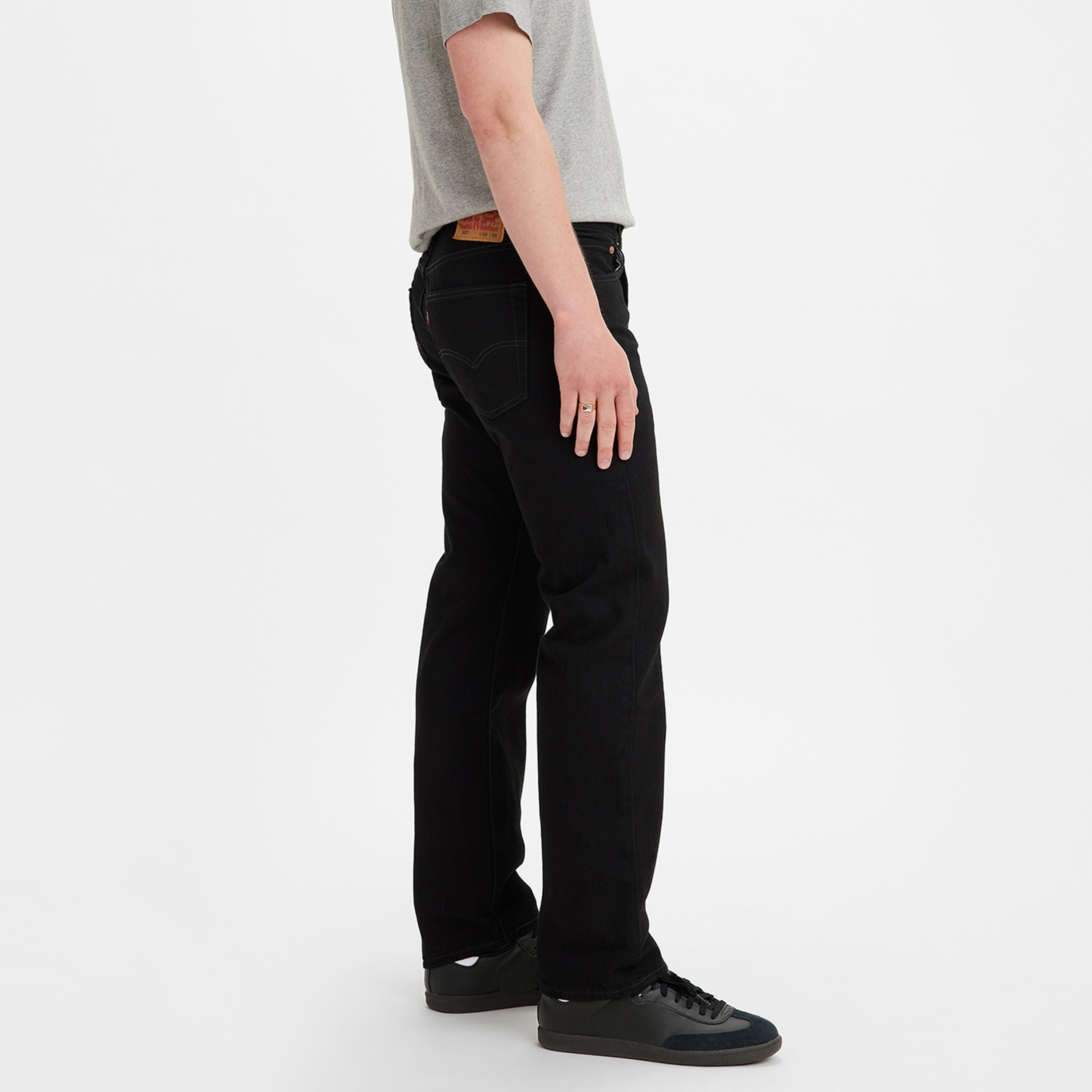 Levi's 501 Straight Fit Black 5 Pockets Men's Jeans-men-clothing-bottoms-jeans-image-3