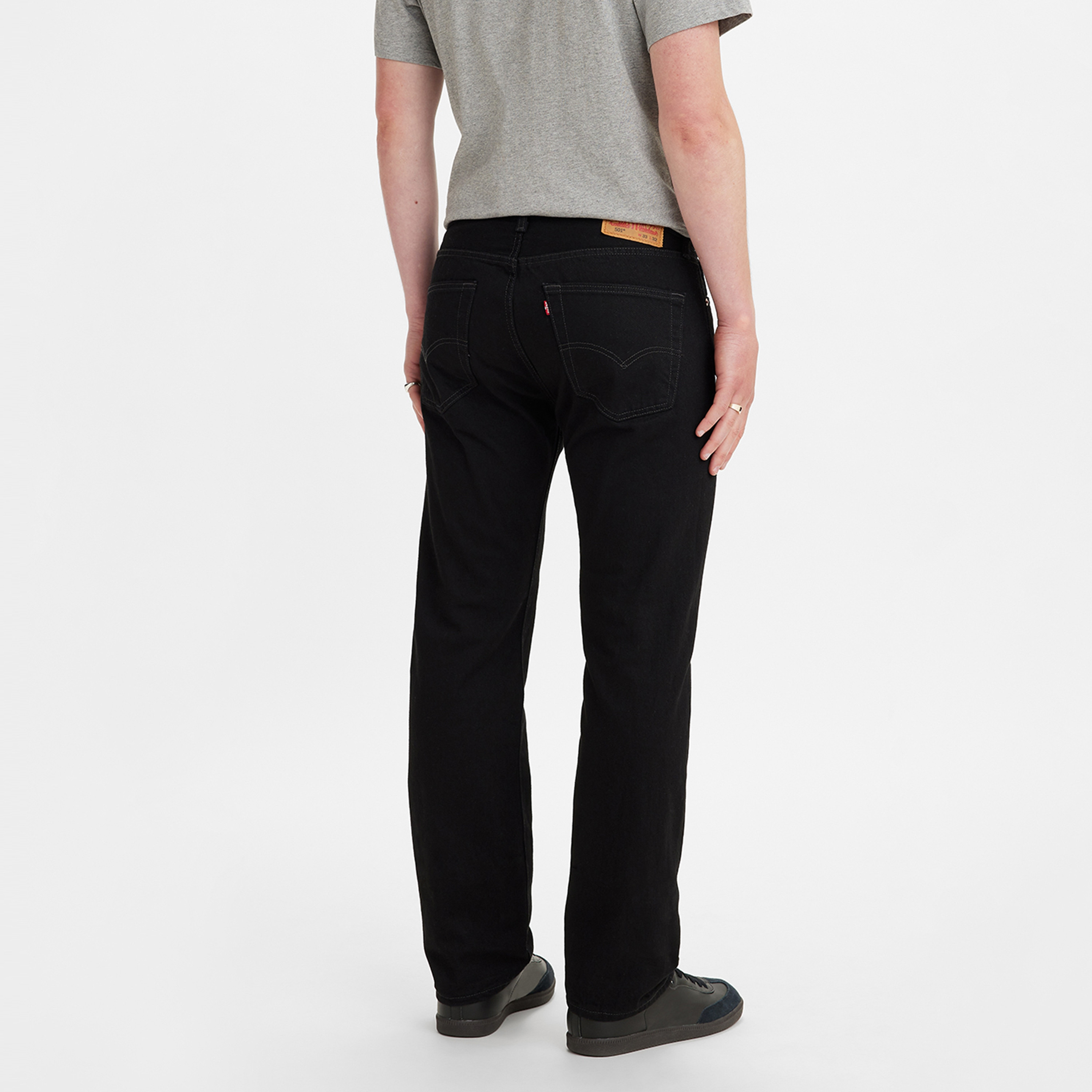 Levi's 501 Straight Fit Black 5 Pockets Men's Jeans-men-clothing-bottoms-jeans-image-4
