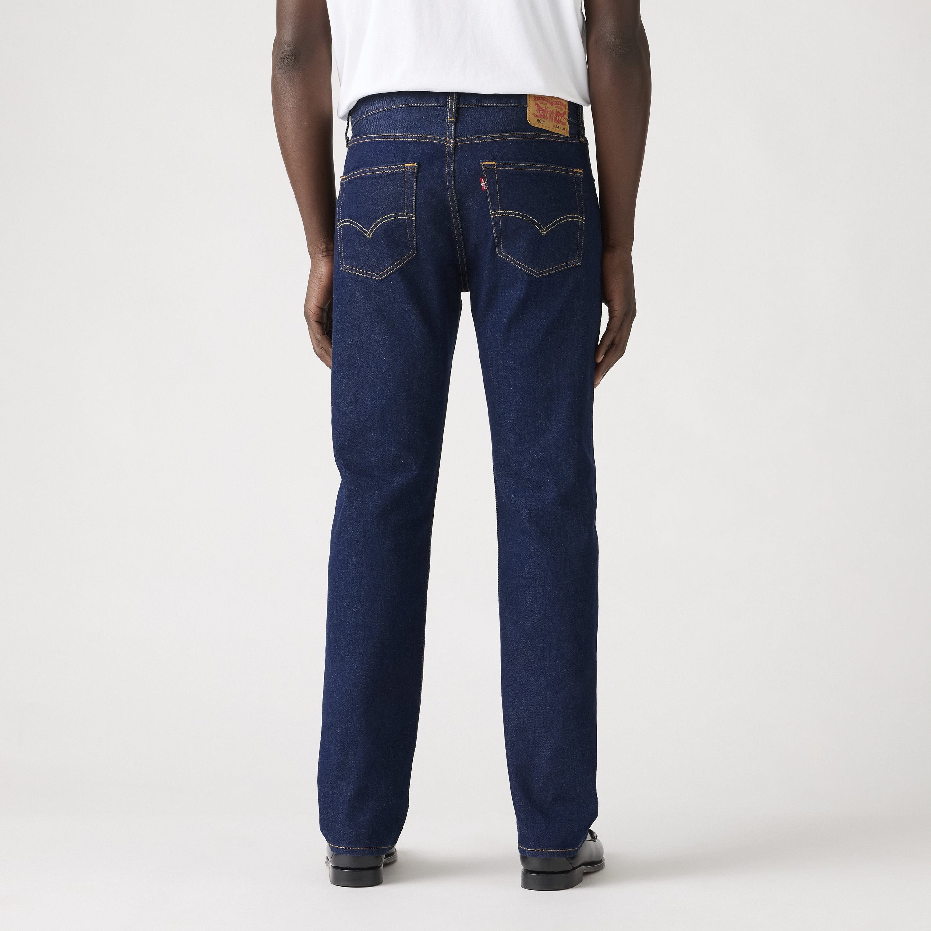 Levi's 501 Straight Fit Indigo 5 Pocket Jeans Inseam 32-men-clothing-bottoms-jeans-image-5