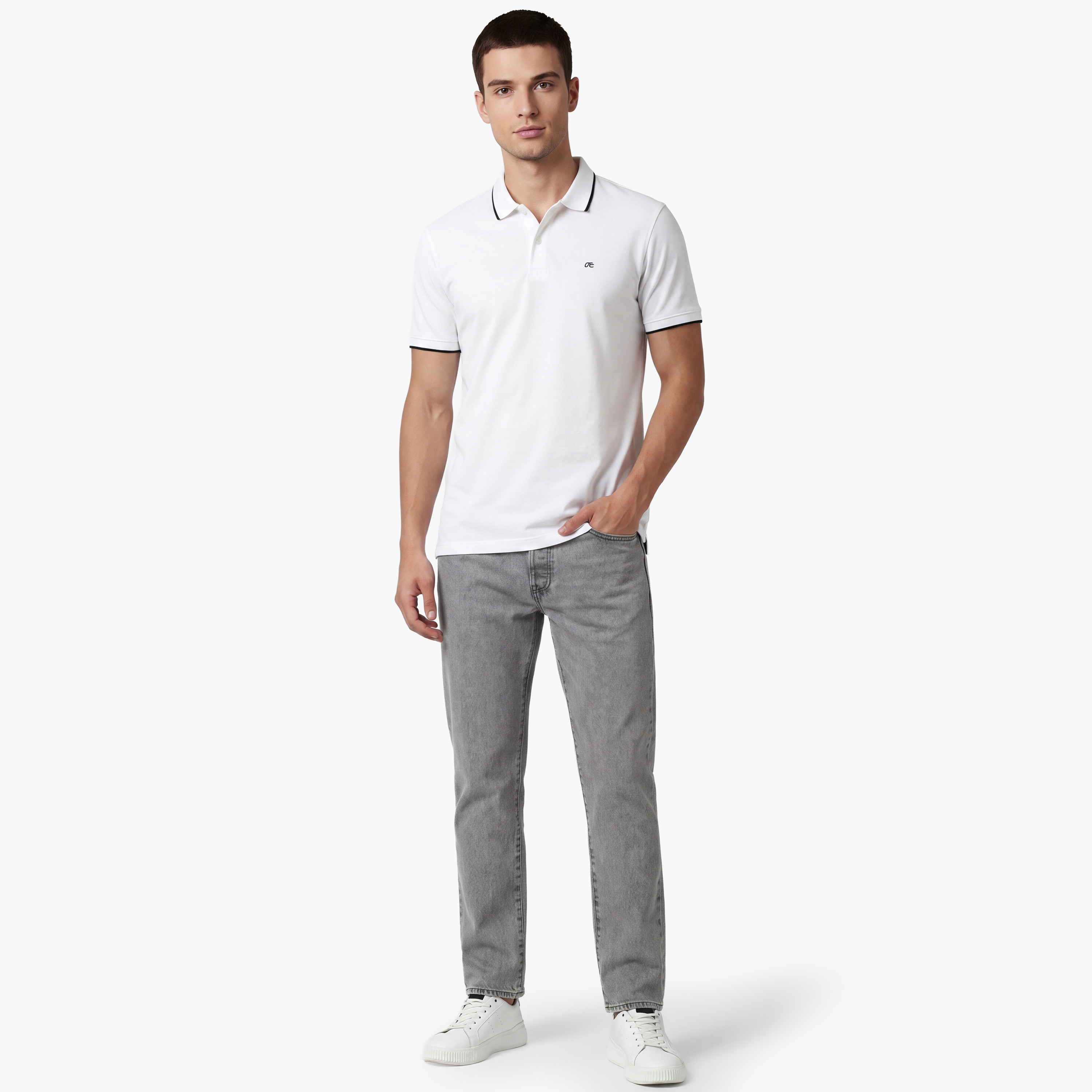 ليفايز- بنطال جينز للرجال خصر منخفض قصة مستقيمة- رمادي-men-clothing-bottoms-jeans-image-2