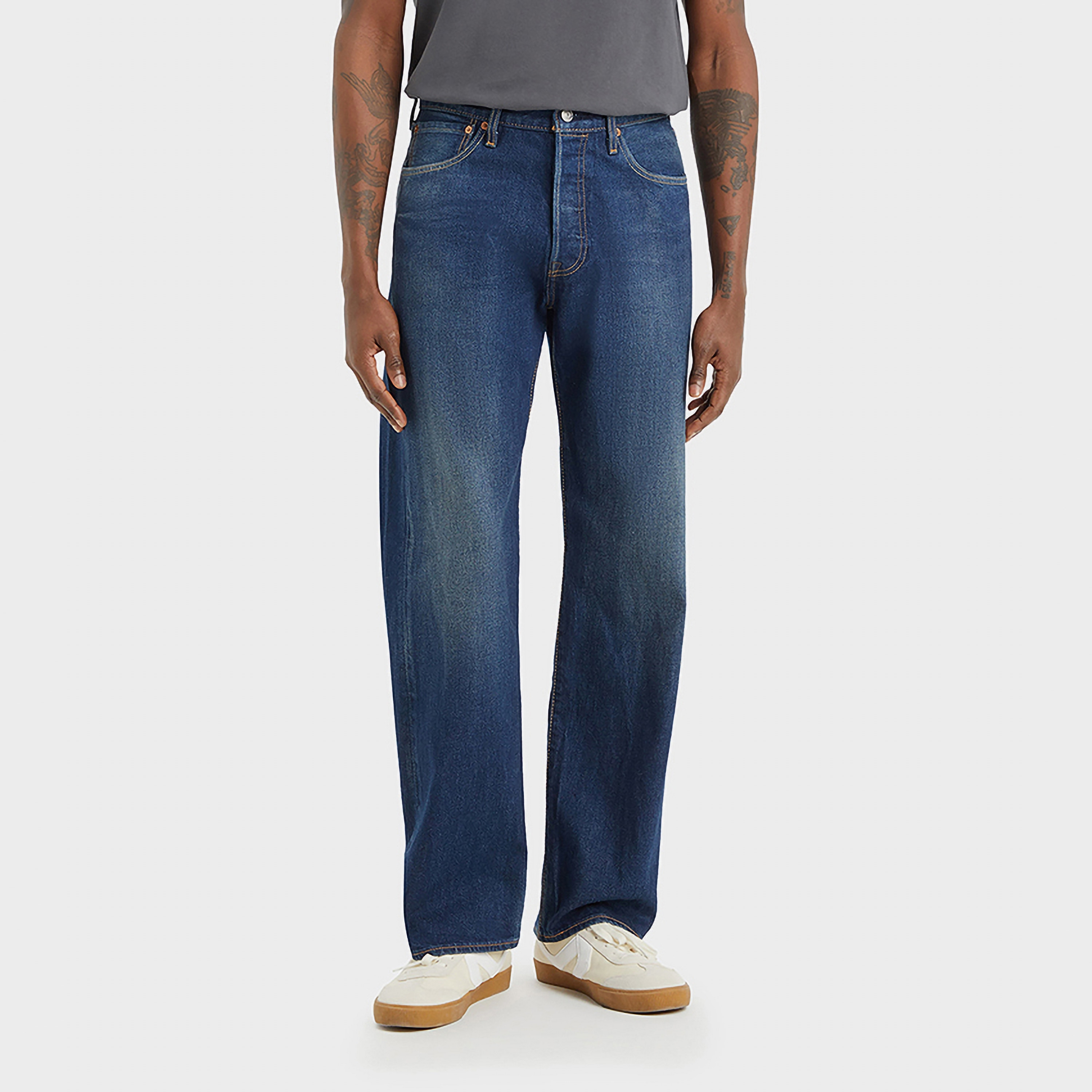 Levi's Straight Fit Blue 5-Pockets Men's Jeans Inseam 32-men-clothing-bottoms-jeans-image-1