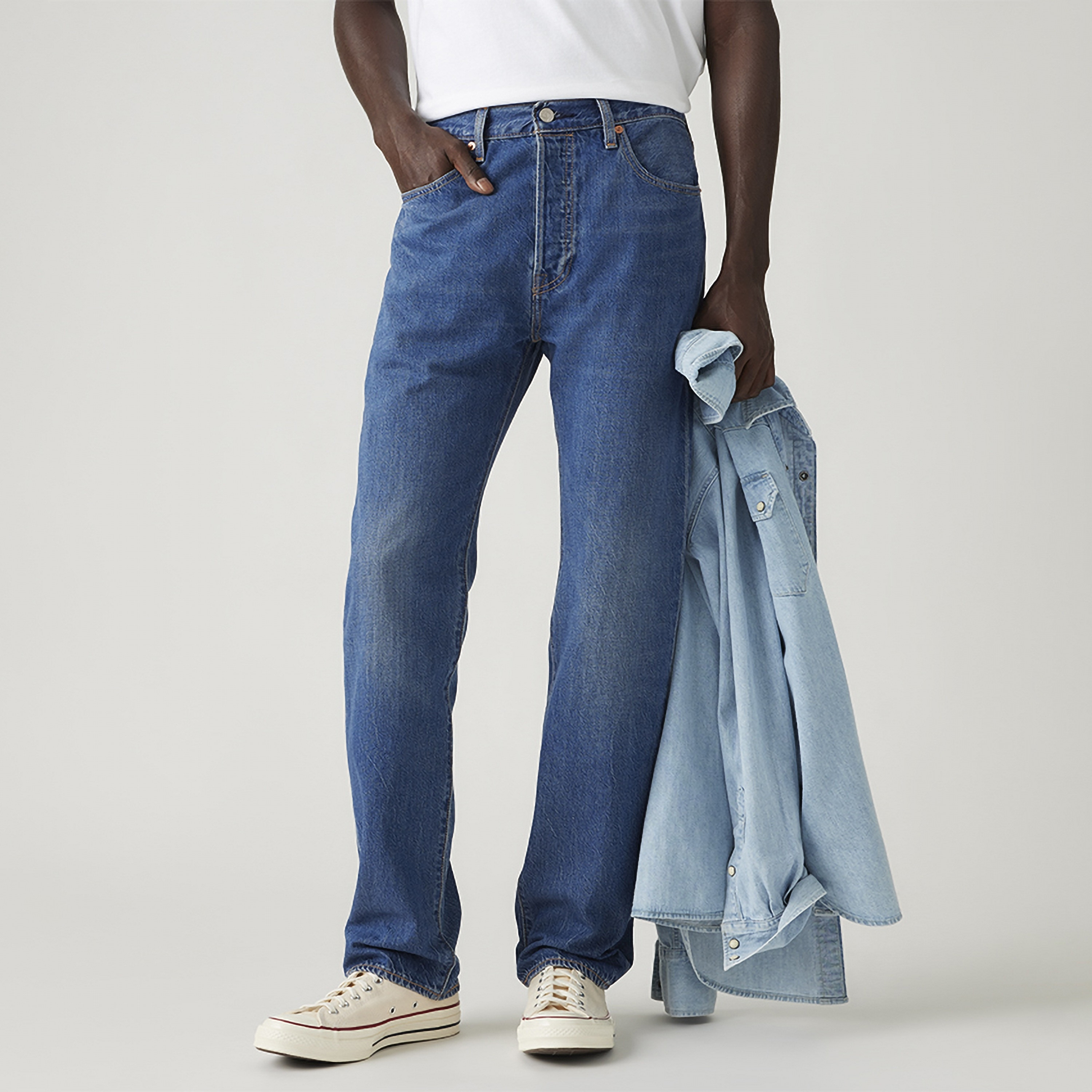 جينز الرجال ليفايز 501 ستريت فيت أزرق بخمسة جيوب داخلية 32-men-clothing-bottoms-jeans-image-1
